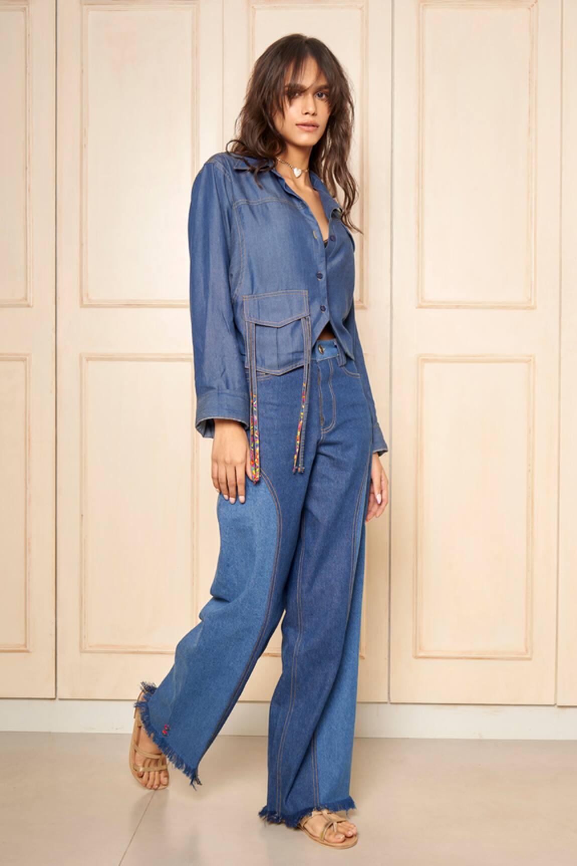 Style Junkiie Solid High-Waisted Pant