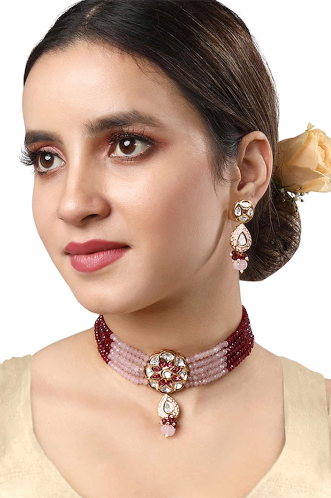 Hrisha Jewels Multi-Layered Beaded Choker Set 