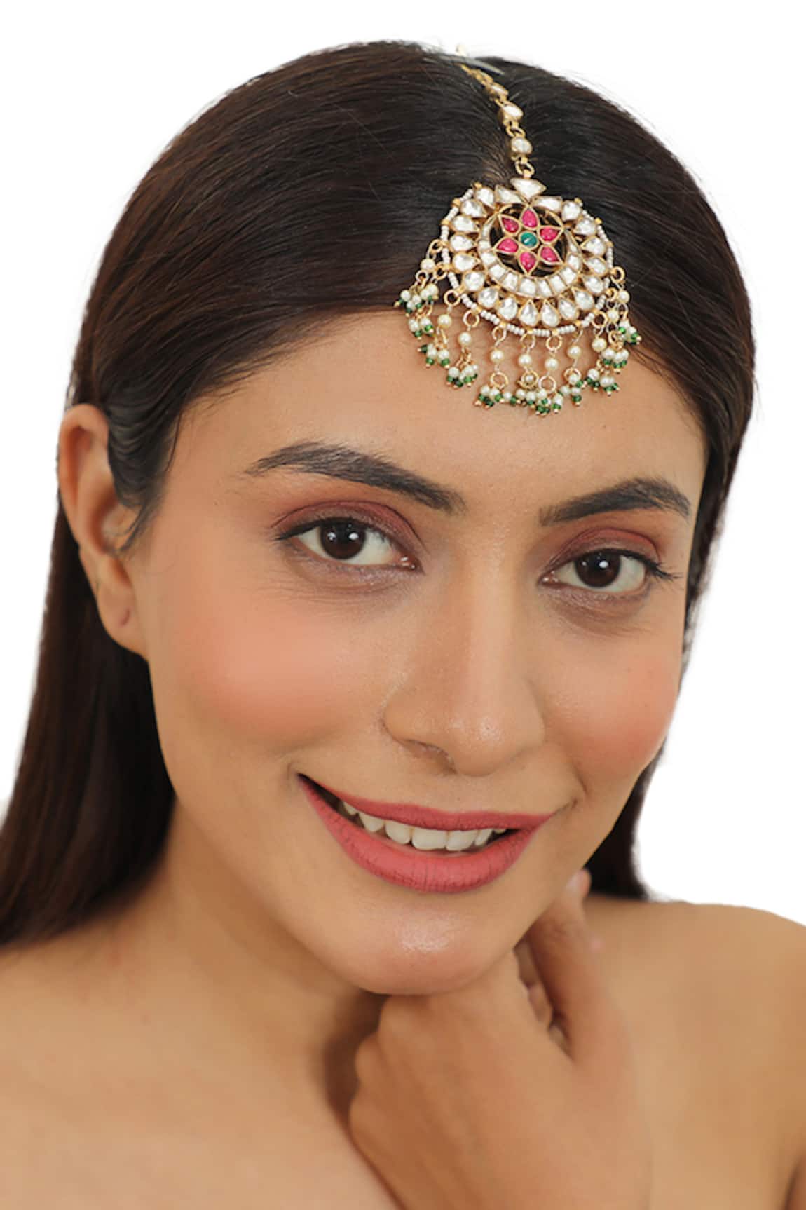 Riana Jewellery Bead Drop Carved Maangtikka 
