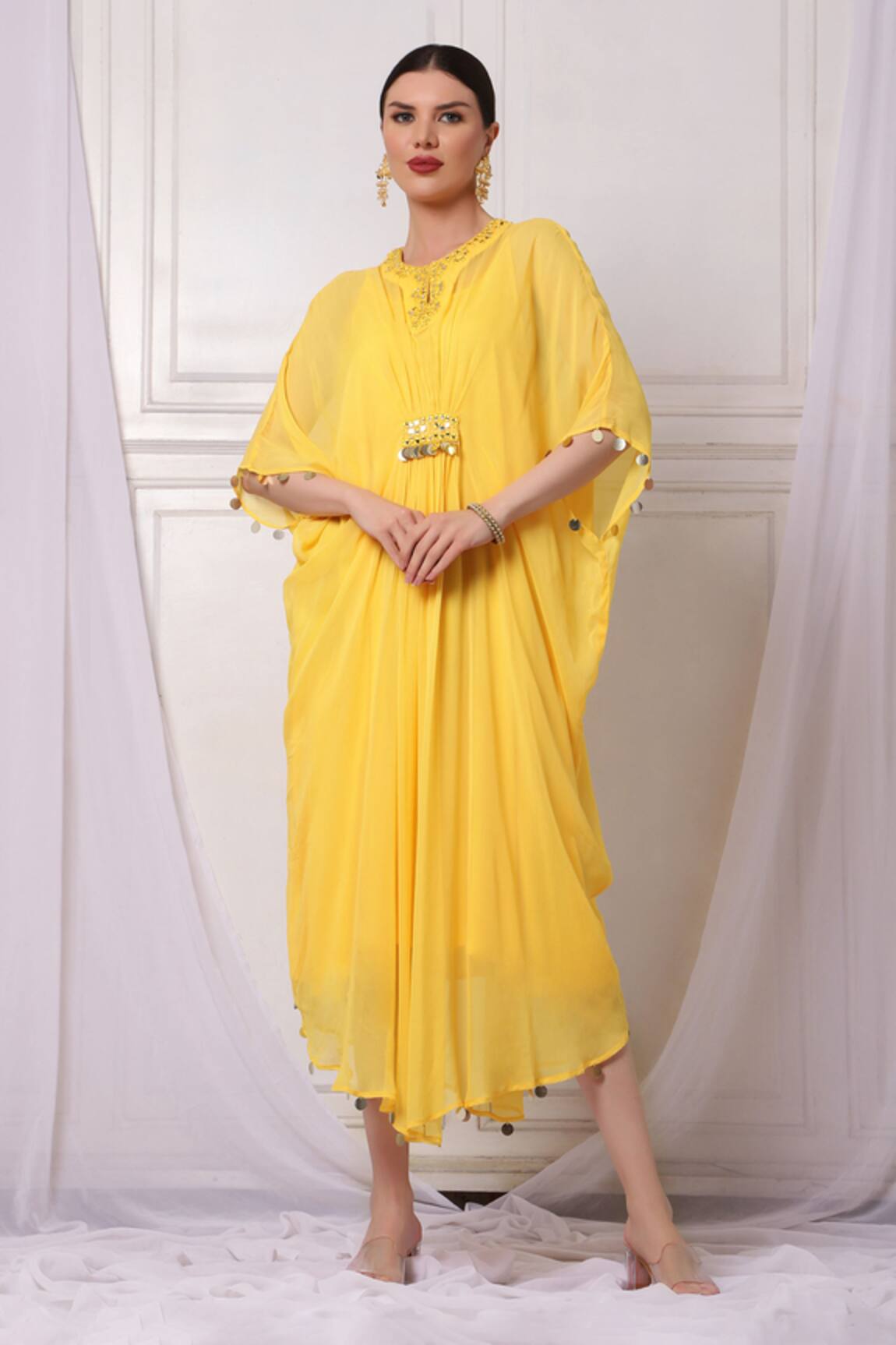Bha Sha Embroidered Kaftan With Inner