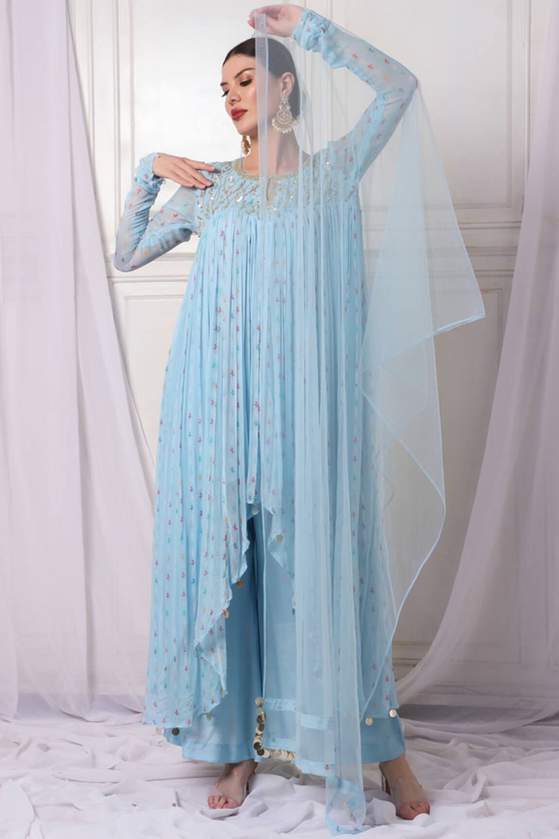 Bha Sha High Low Tunic Palazzo Set