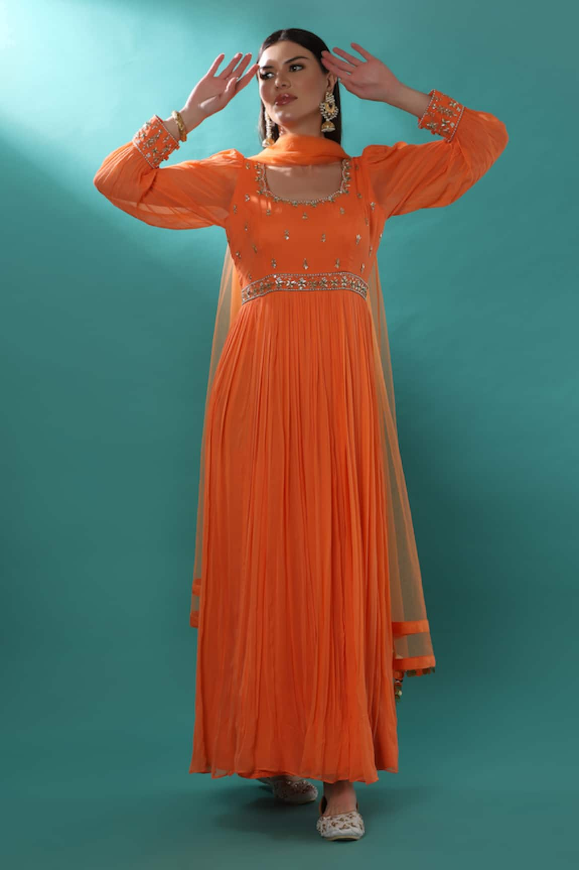 Bha sha Embroidered Anarkali With Dupatta