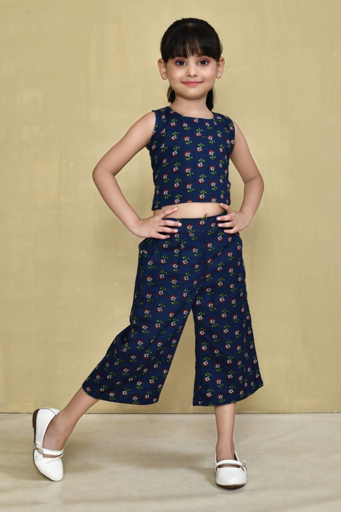 Samyukta Singhania Block Print Top With Pant 