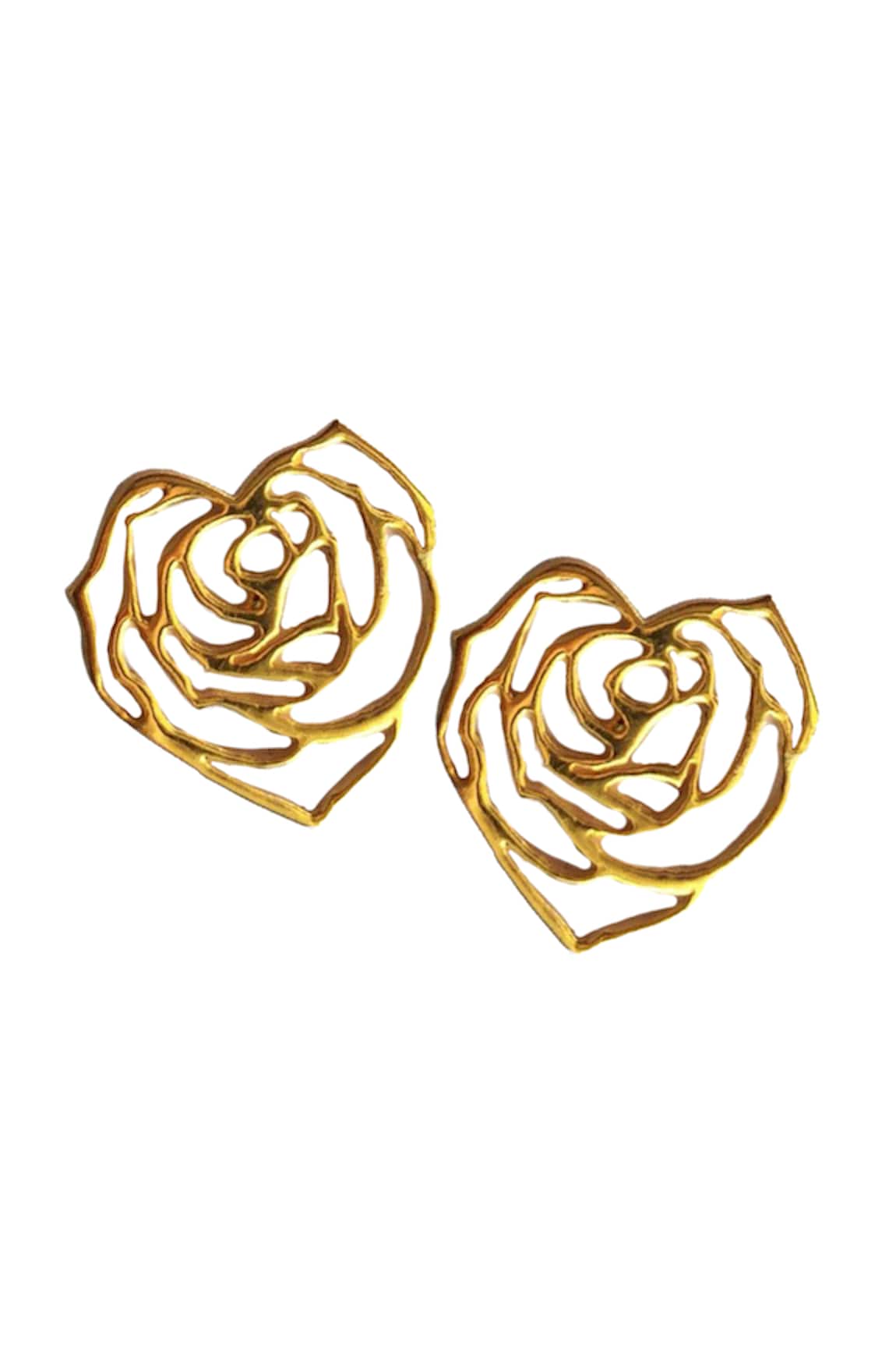 Shop Rubans Rose Gold Plated Handcrafted Zircon Stone Stud Earrings Online  at Rubans