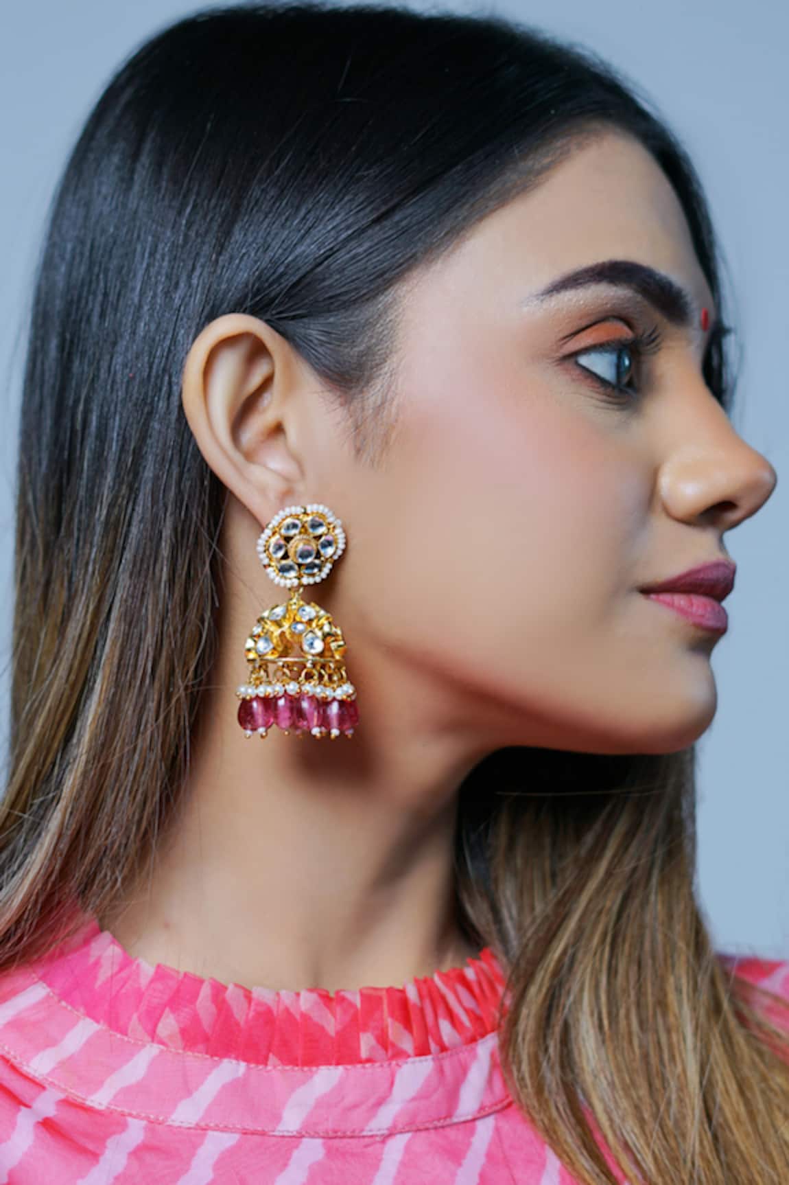 Namasya Kundan Jhumkas