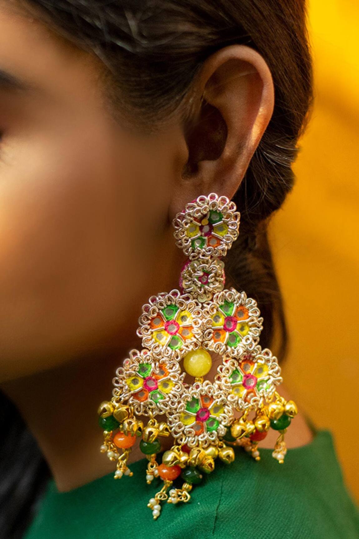 Kanyaadhan By Dhirajaayushi Floral Shaped Danglers 