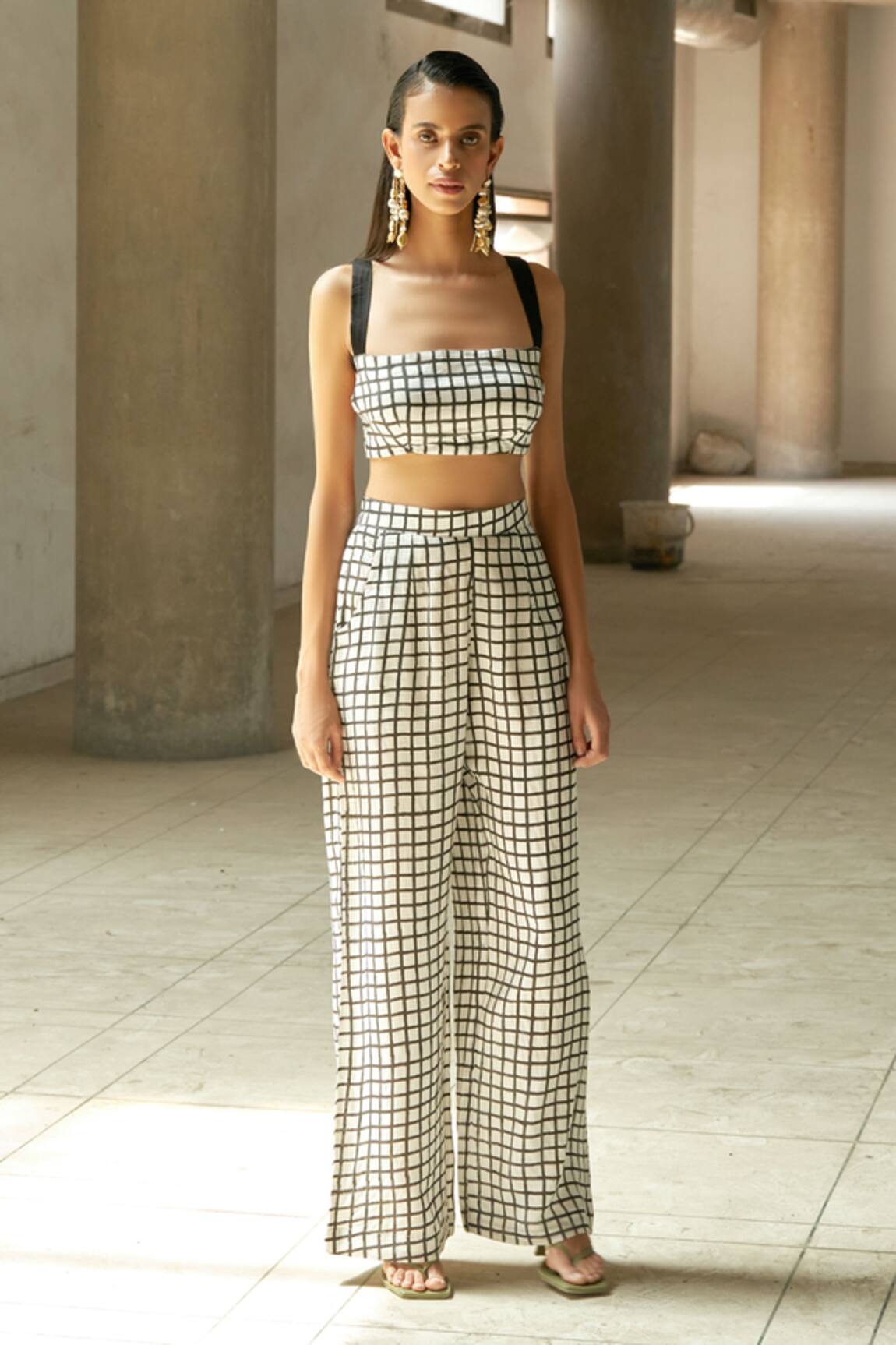 Aapro Vera Block Print Bustier & Pant Set