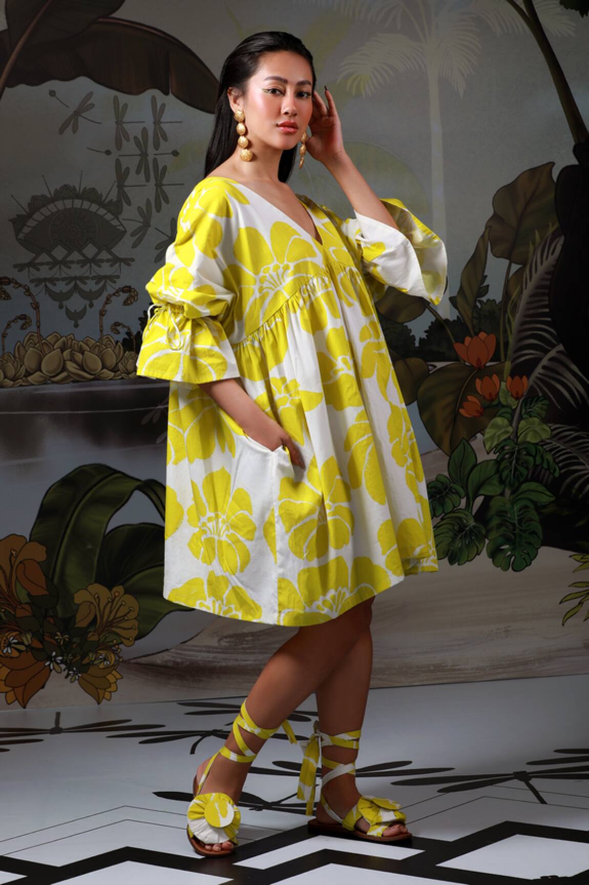 Ekastories Sonder Cotton Floral Print Dress 