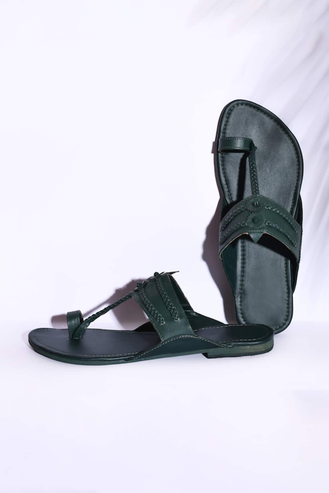 IraSoles Gabbar Leather Kolhapuri Sandals
