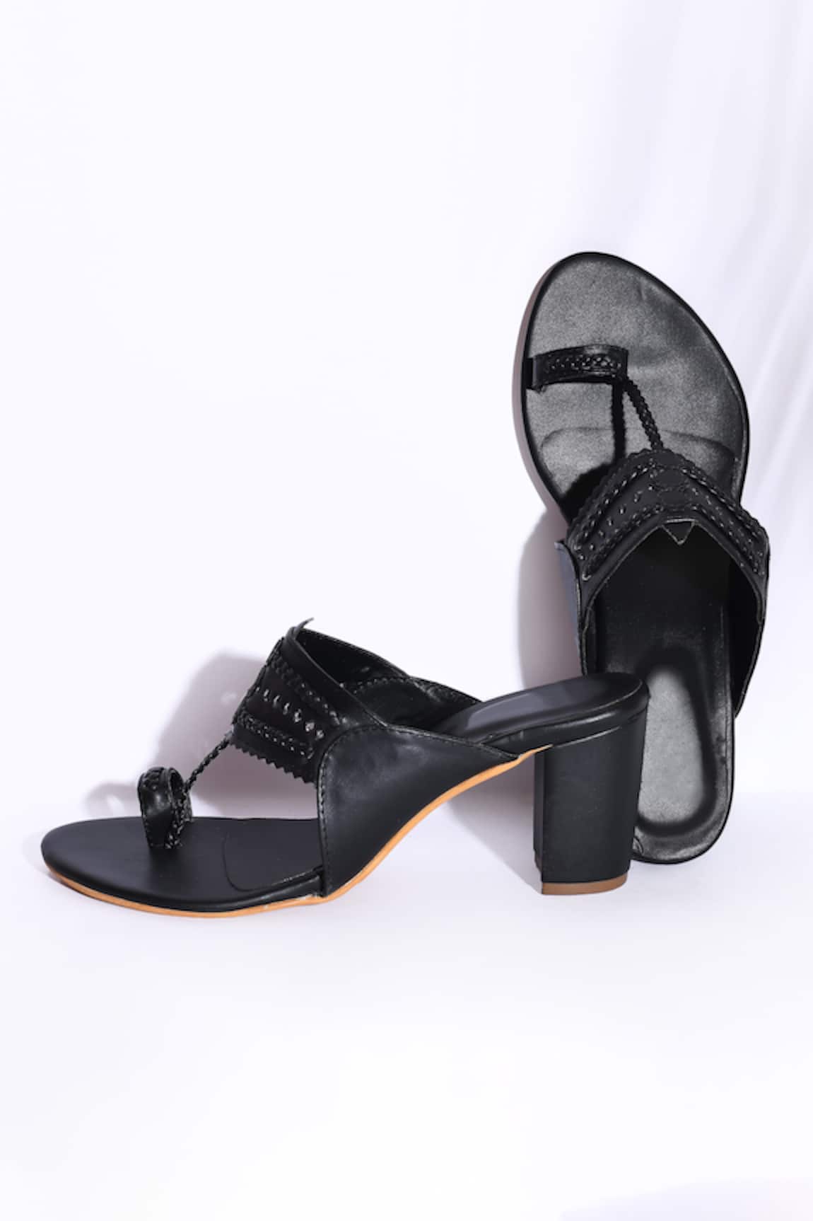 IraSoles Leather Kolhapuri Block heels