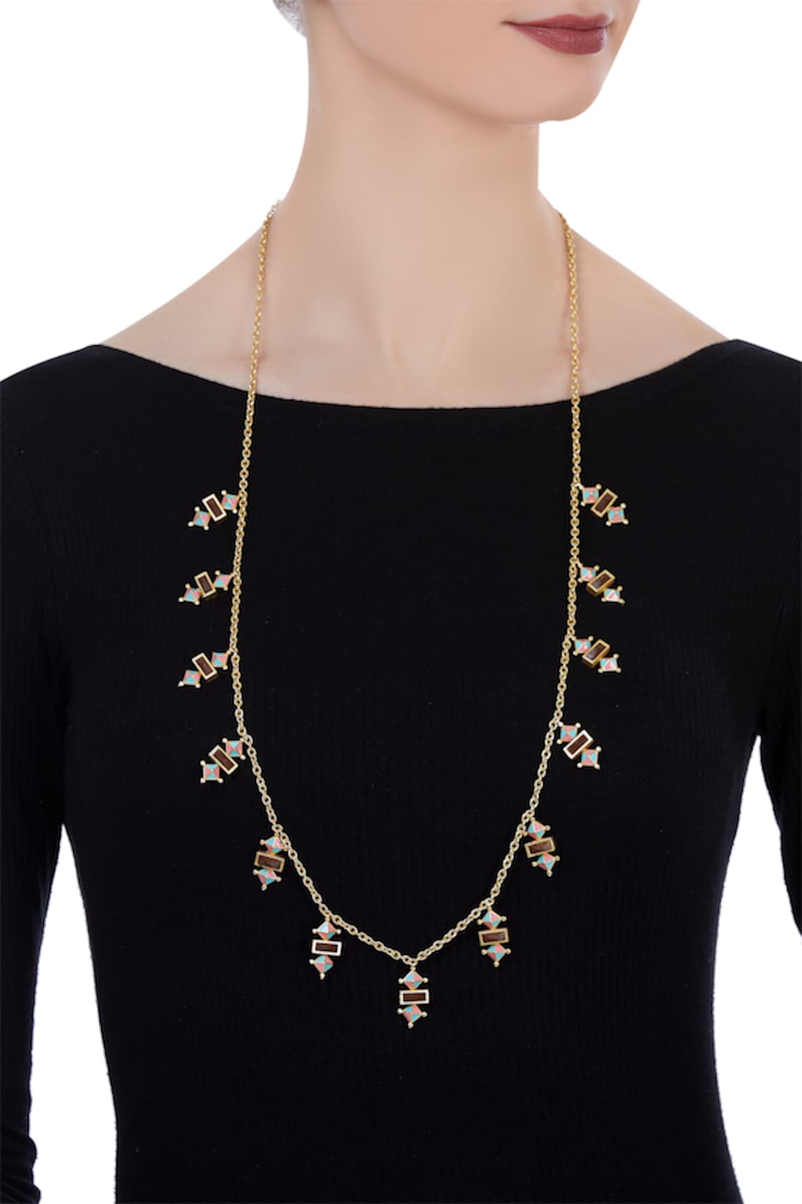 Madiha Jaipur Necklace with multiple pendants