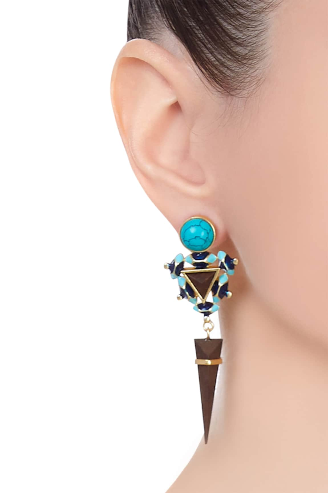 Madiha Jaipur Handcrafted 3D cut earrings