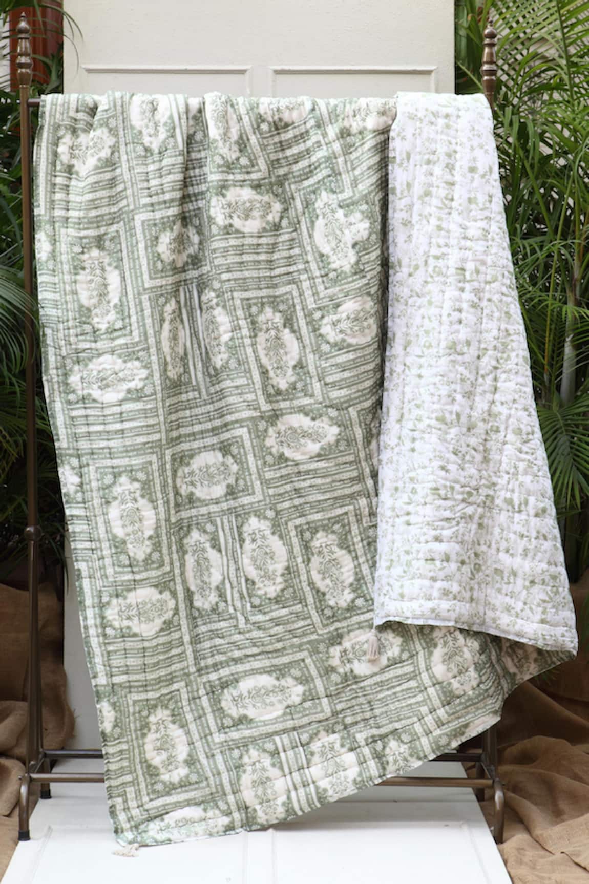 vVyom By Shuchita Tripolia Silk Cotton Reversible Jaipur Quilt