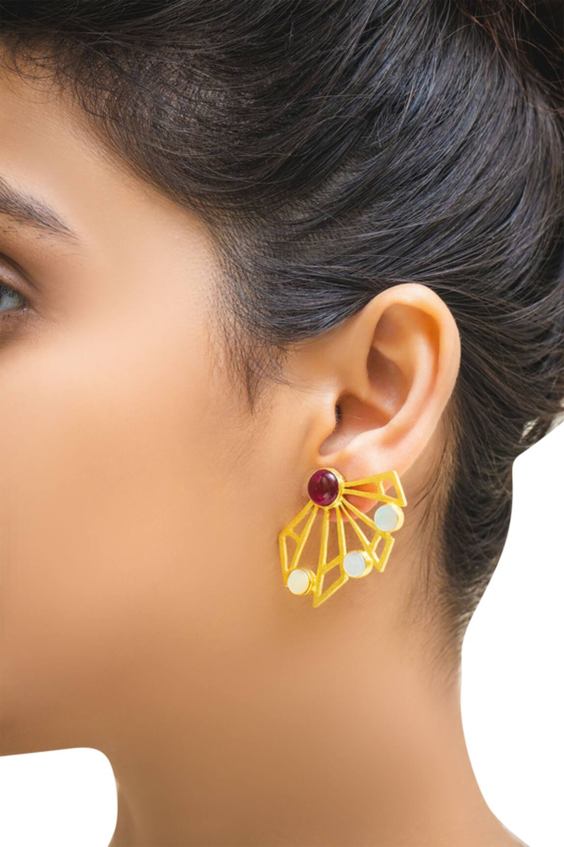 Varnika Arora Geometric Stone Studs