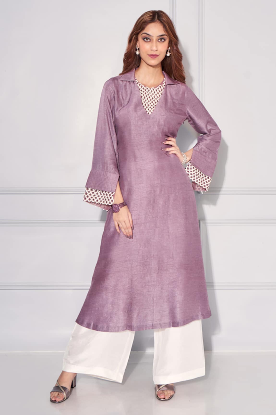 Kressa Embroidered Yoke Kurta & Pant Set