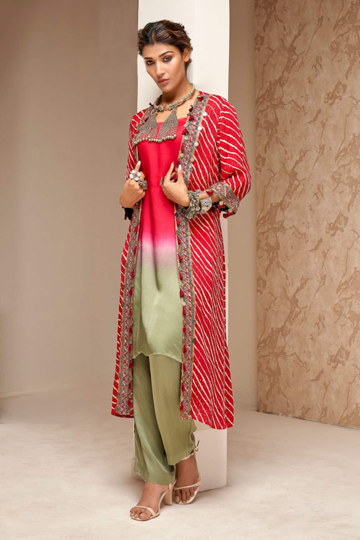 Aditi Somani Aari Embroidered Jacket Pant Set