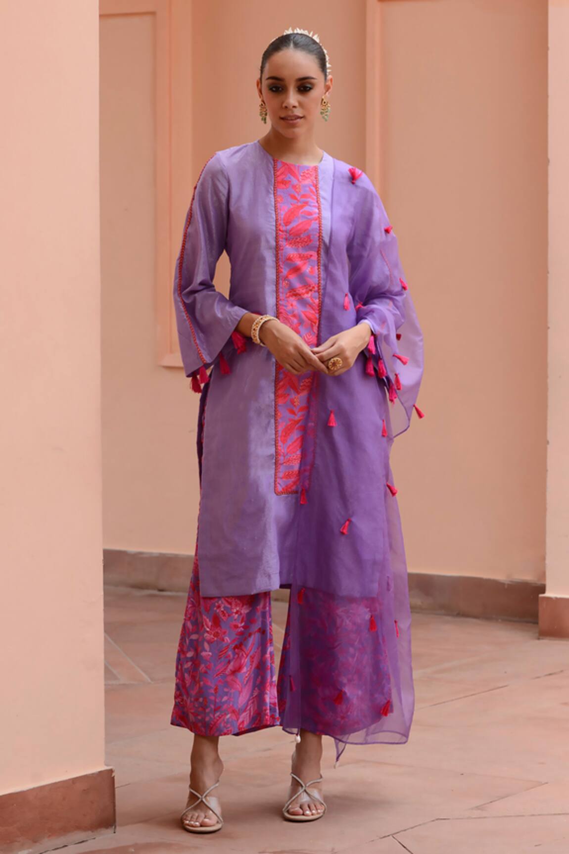 Rishi & Vibhuti Placement Printed Kurta Set