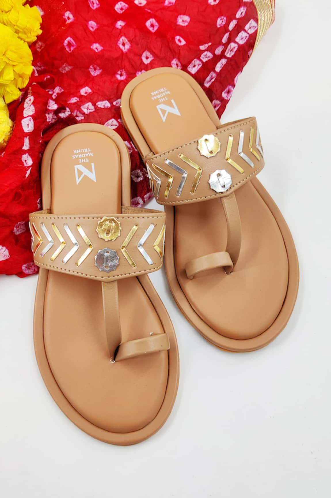 The Madras Trunk Handcrafted Kolhapuri Leather Flats