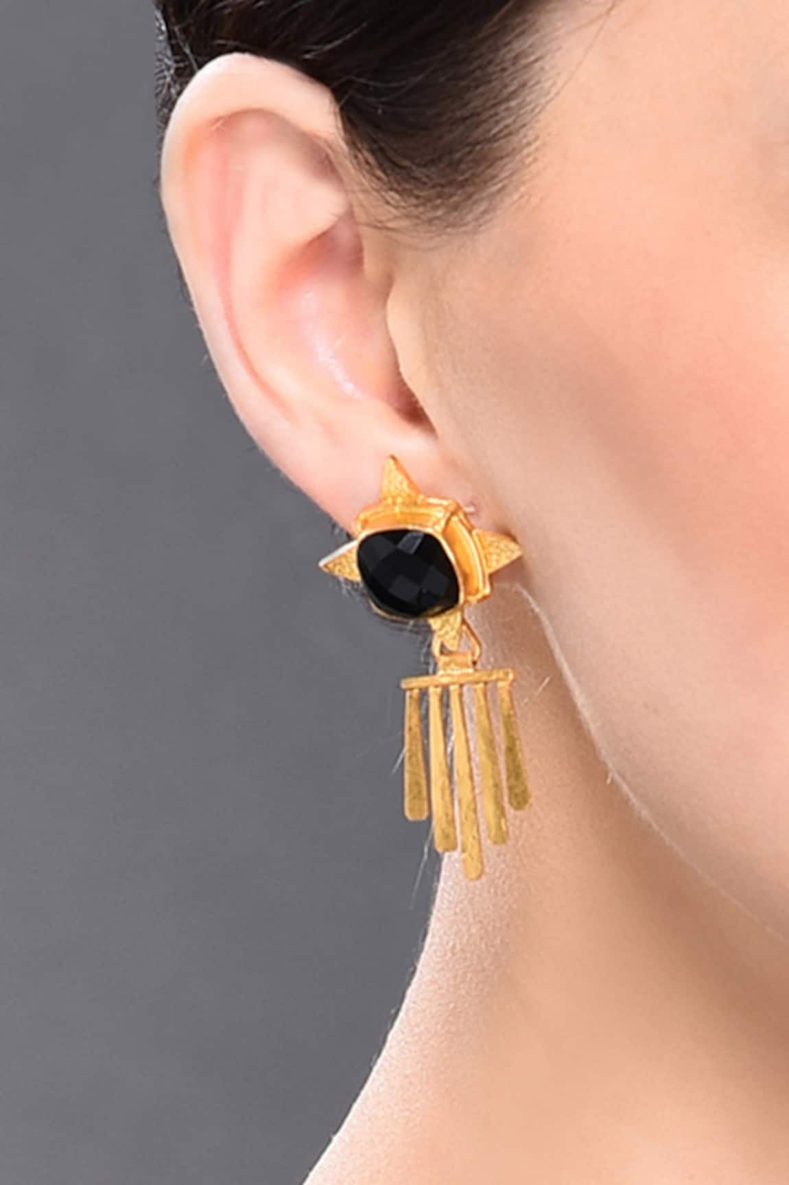 Mine Of Design Stone Fringe Danglers