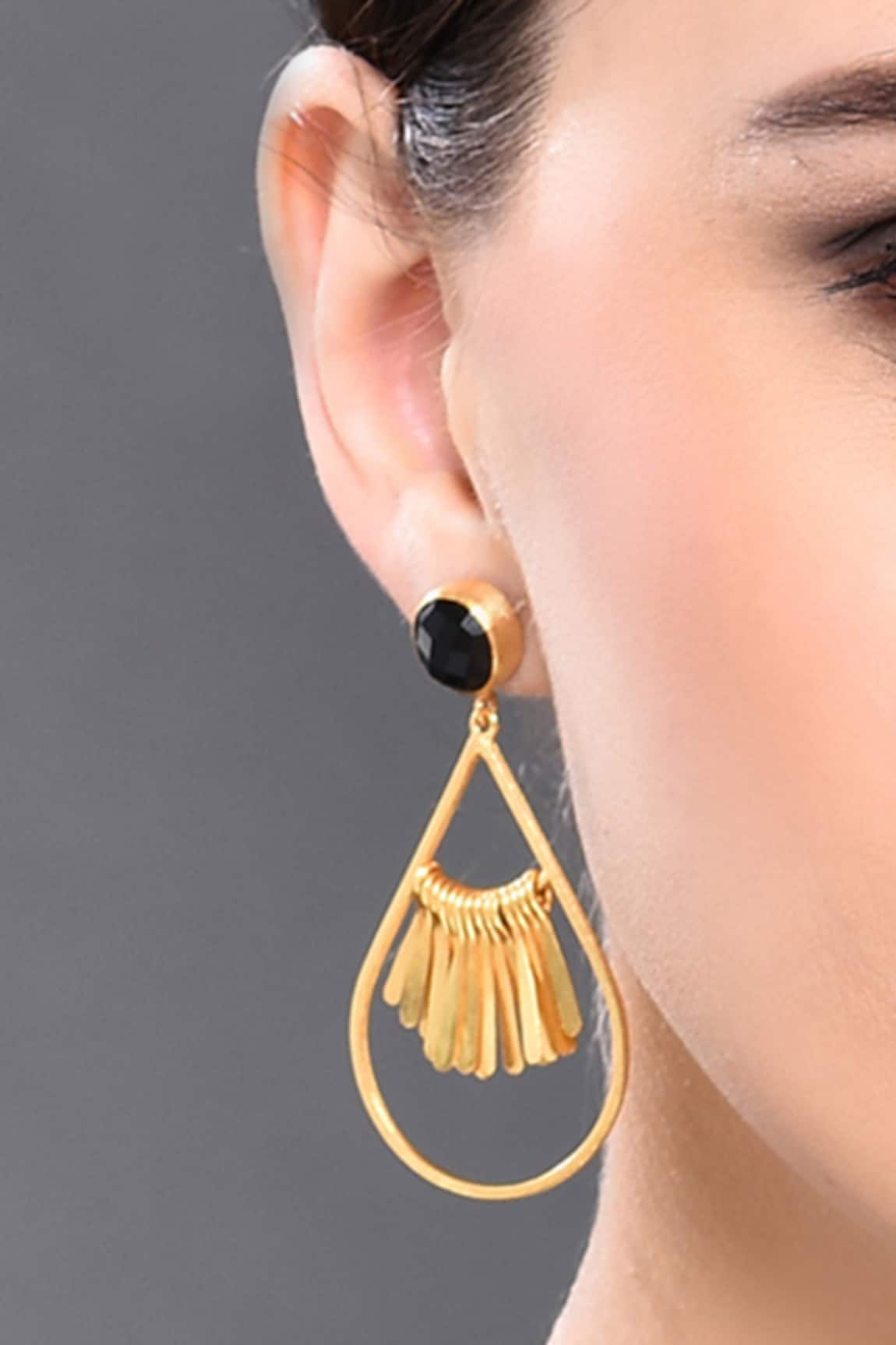 Mine Of Design Stone Fringe Danglers