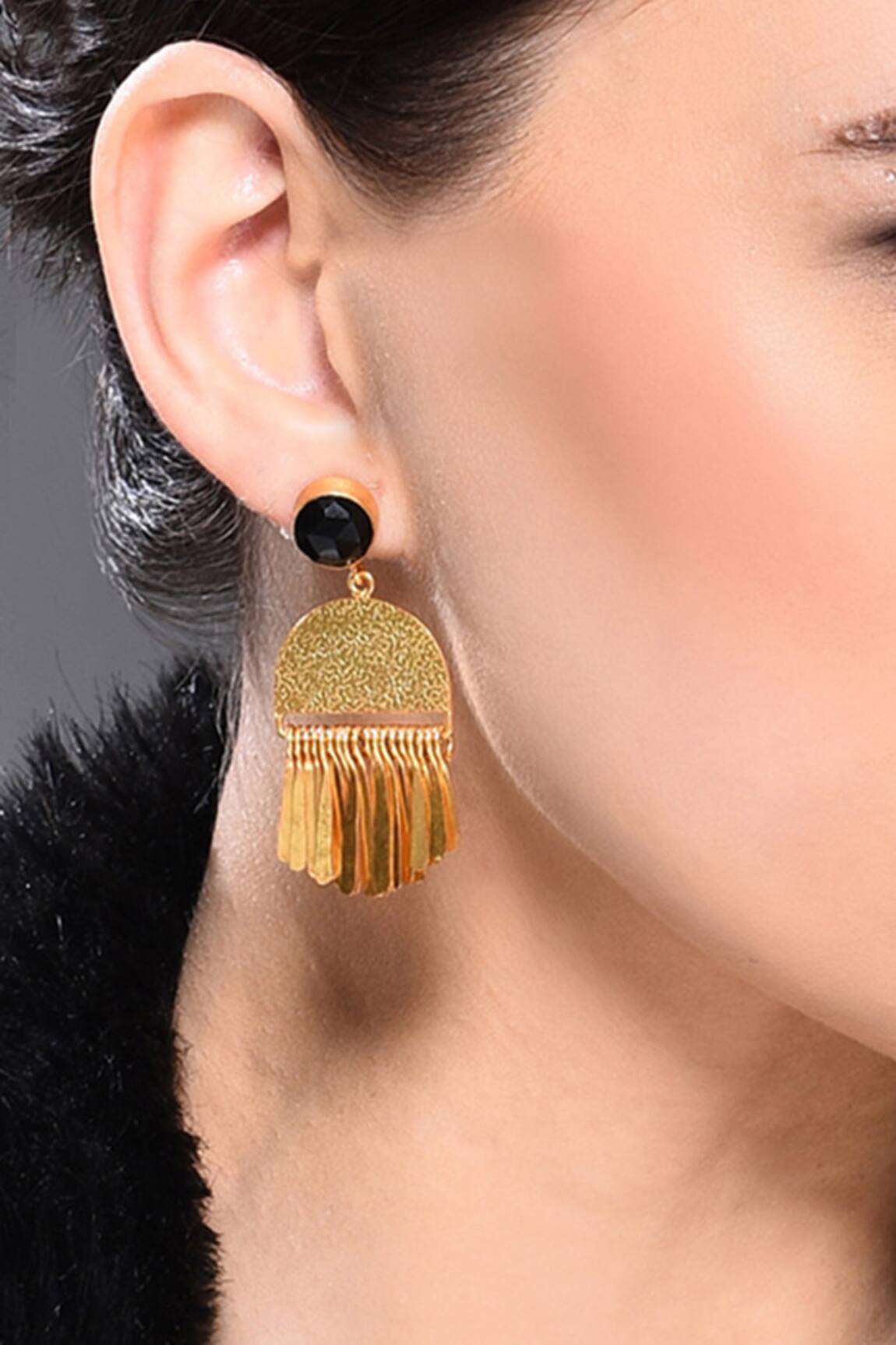 Mine Of Design Stone Fringe Danglers