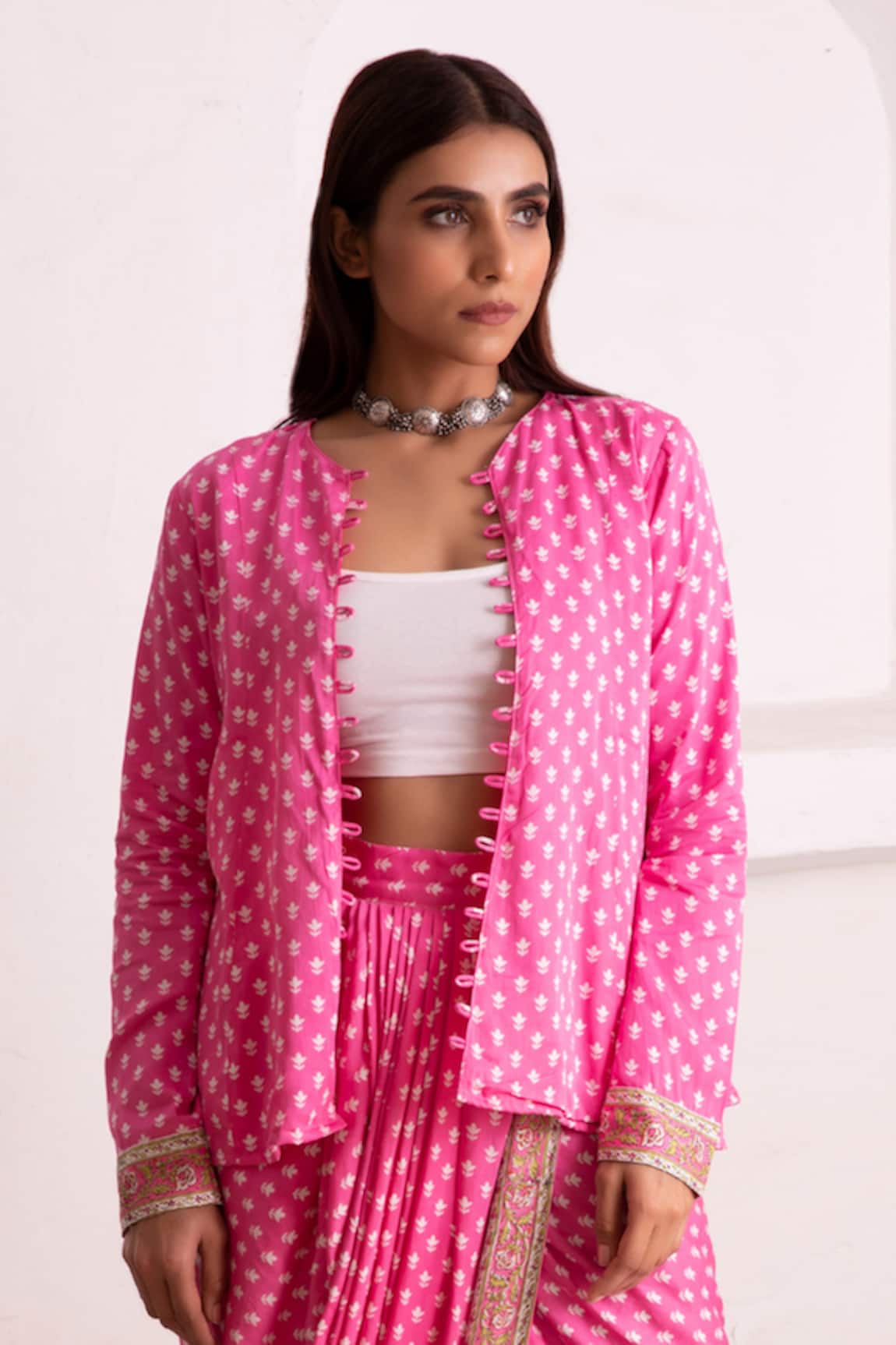 Monk & Mei By Sonia Anand Uff Floral Print Jacket 