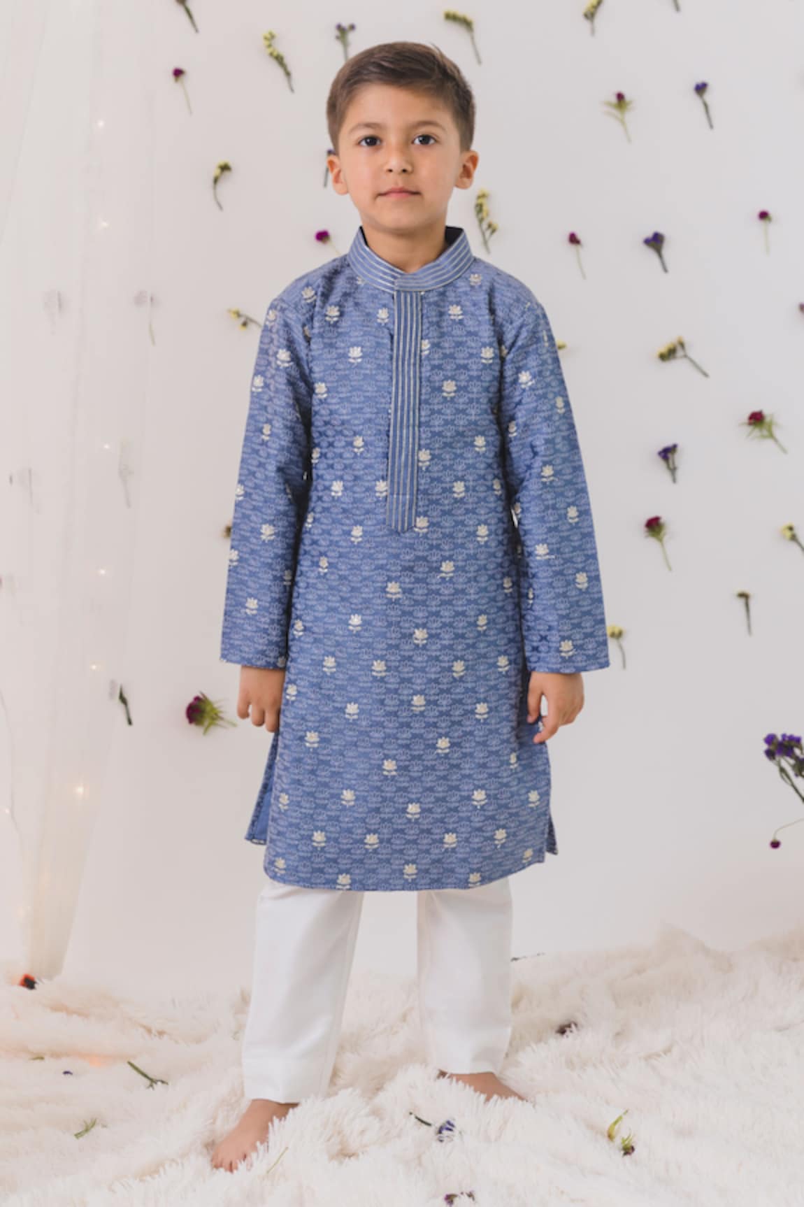 Chotibuti Lotus Embroidered Kurta With Pant