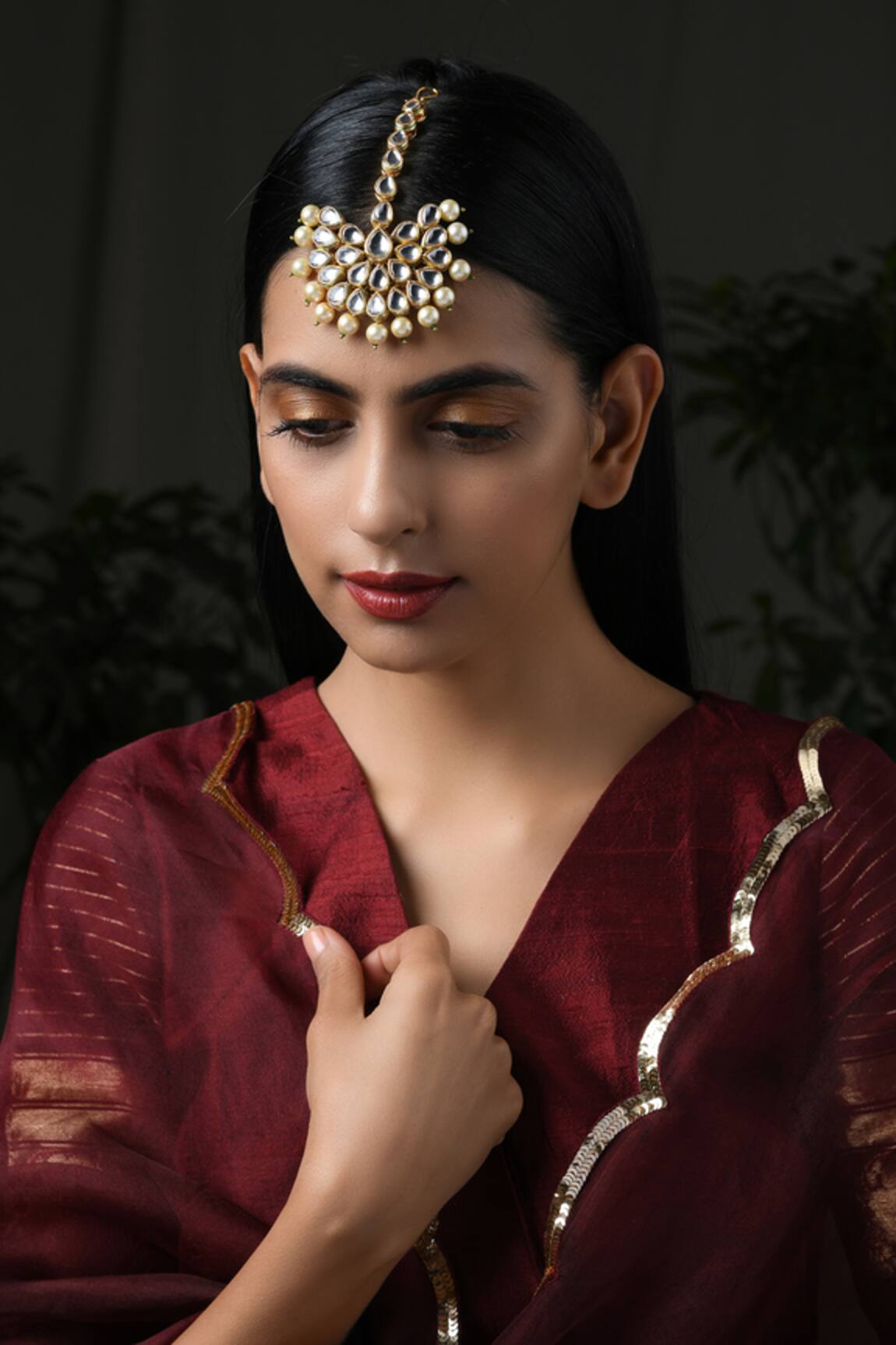 Paisley Pop Kundan Maangtikka 