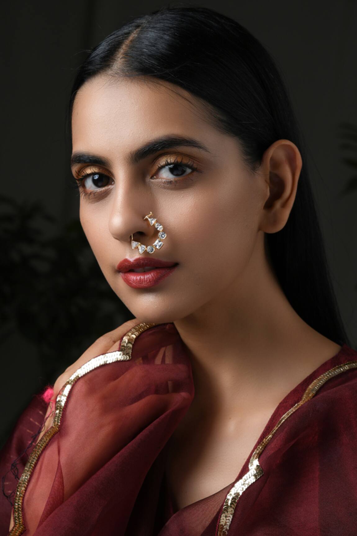 Paisley Pop Kundan Nose Ring