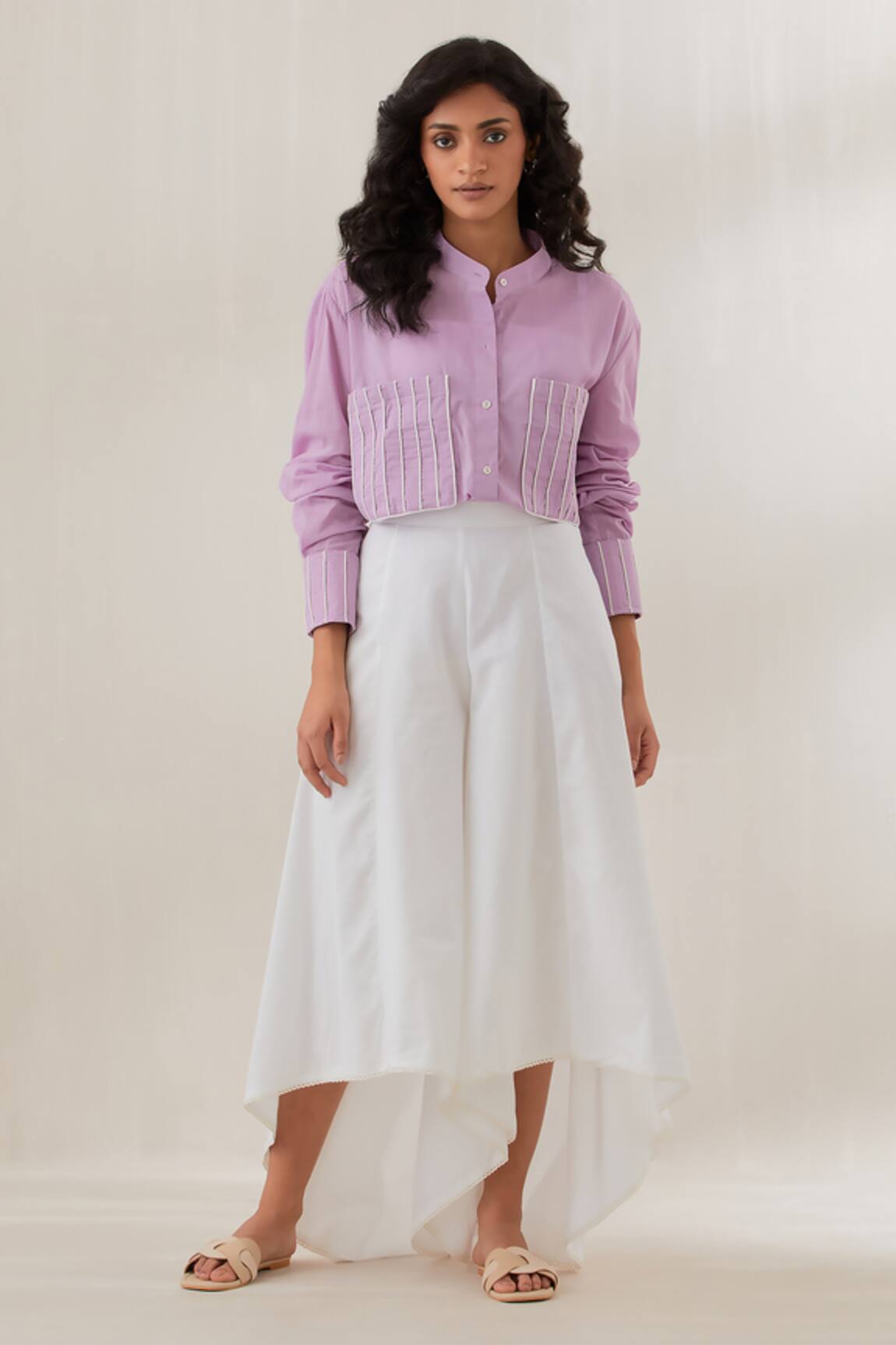 Cupid Cotton Cord Embellished Shirt