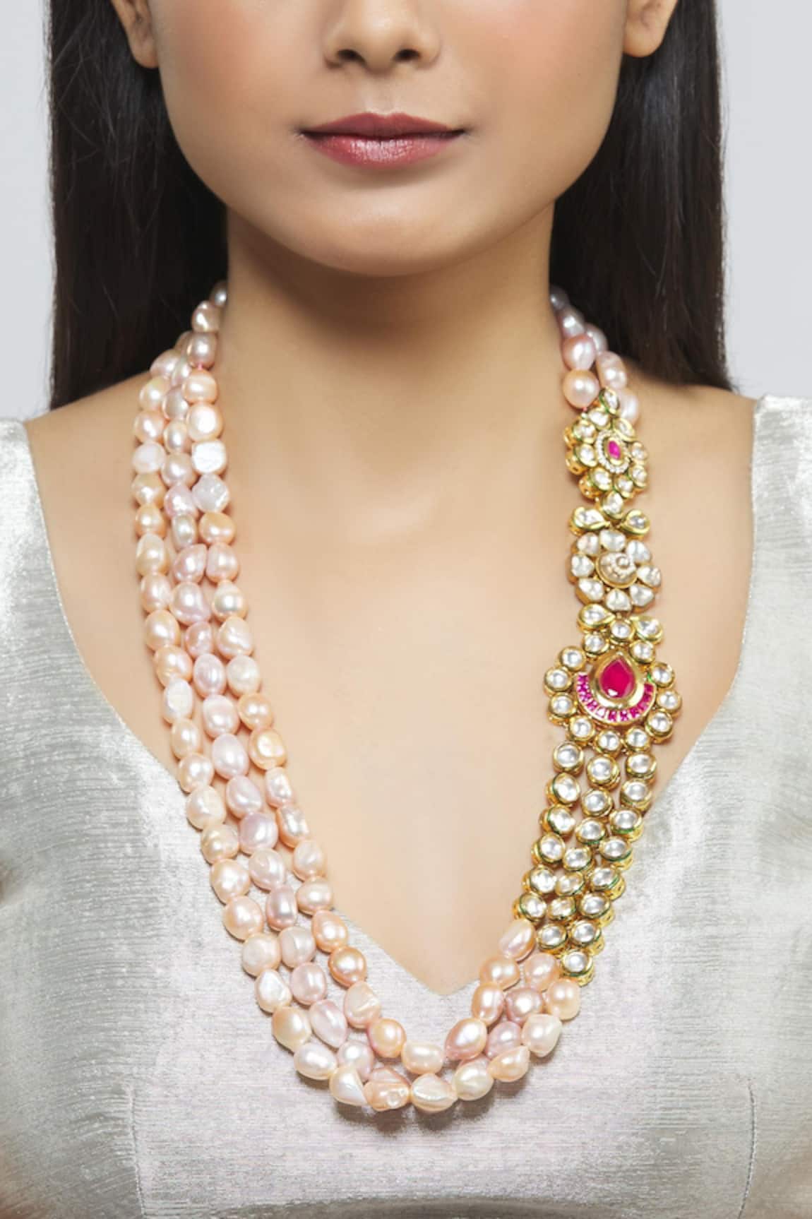 Moh-Maya by Disha Khatri Kundan Layered Necklace