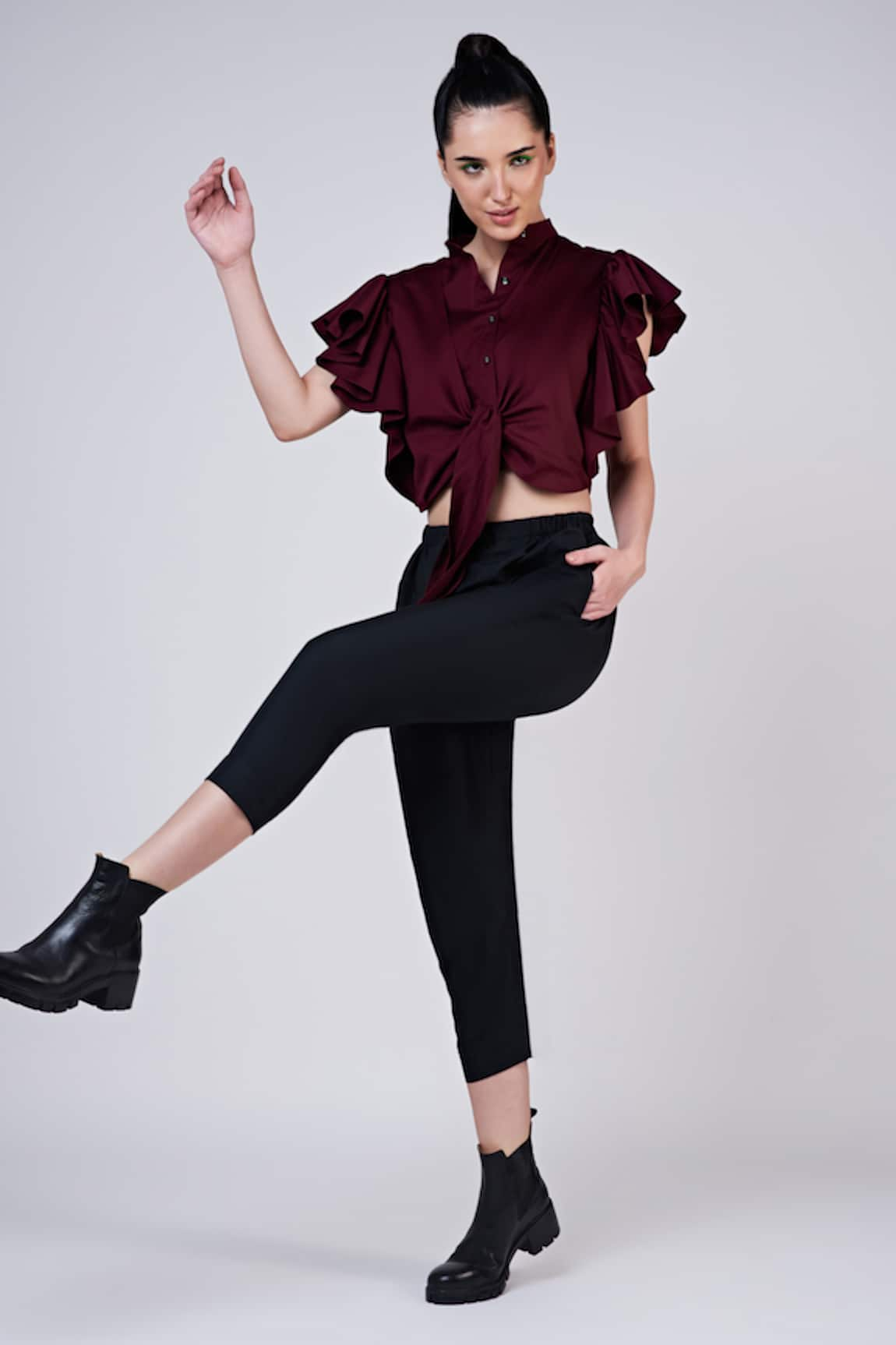 Krati Jain Frilled Sleeve Top