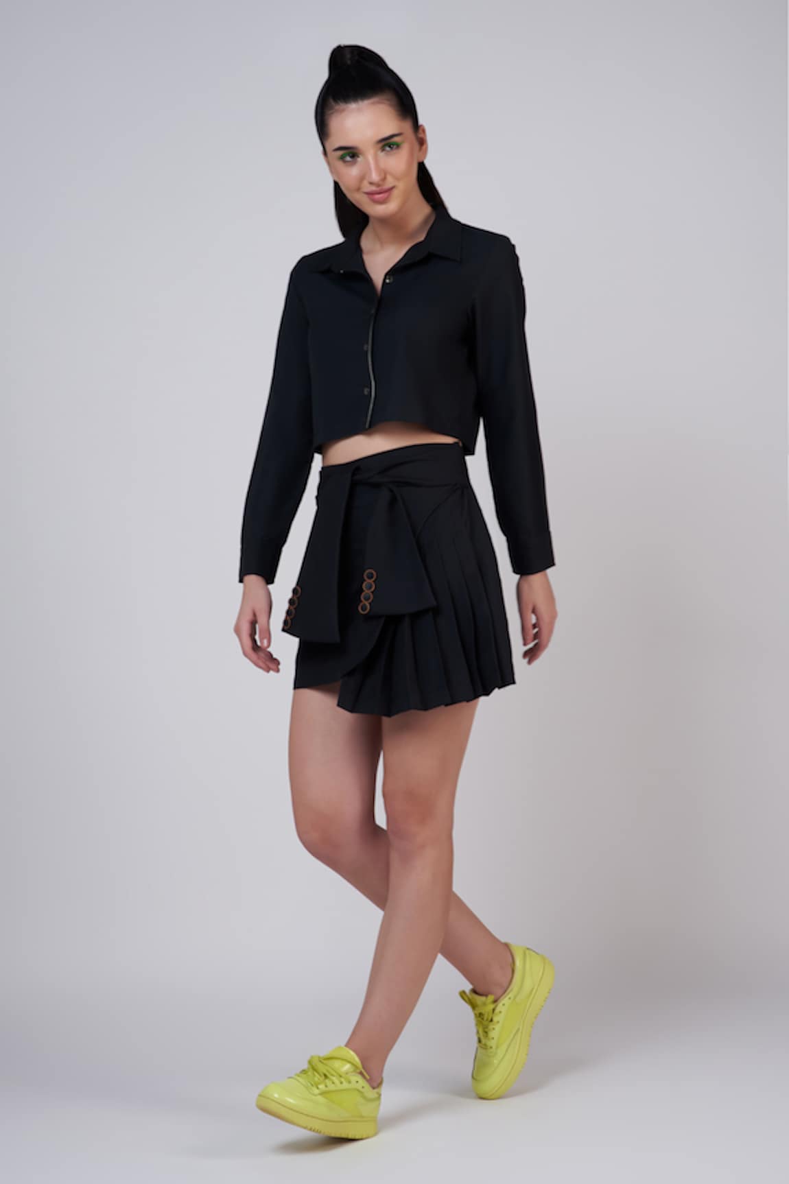 Krati Jain Pleated Panelled Skorts