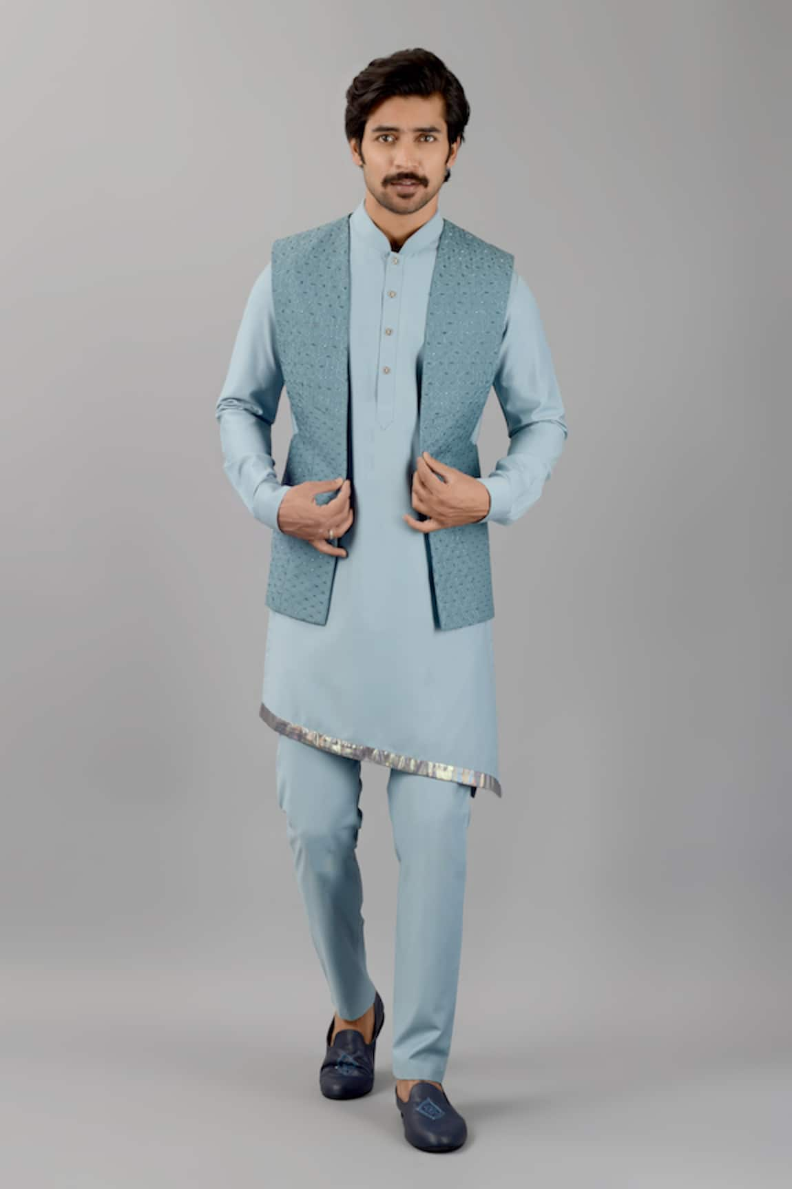 Siddhesh Chauhan Embroidered Nehru Jacket