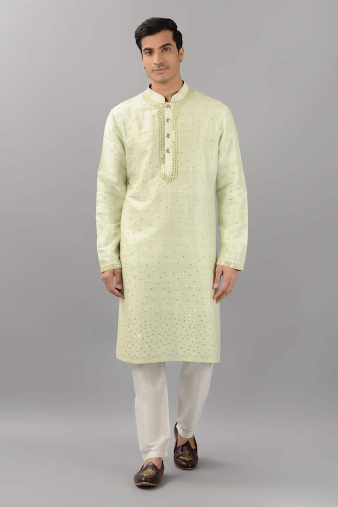 Siddhesh Chauhan Mirror Embroidered Kurta & Pant Set