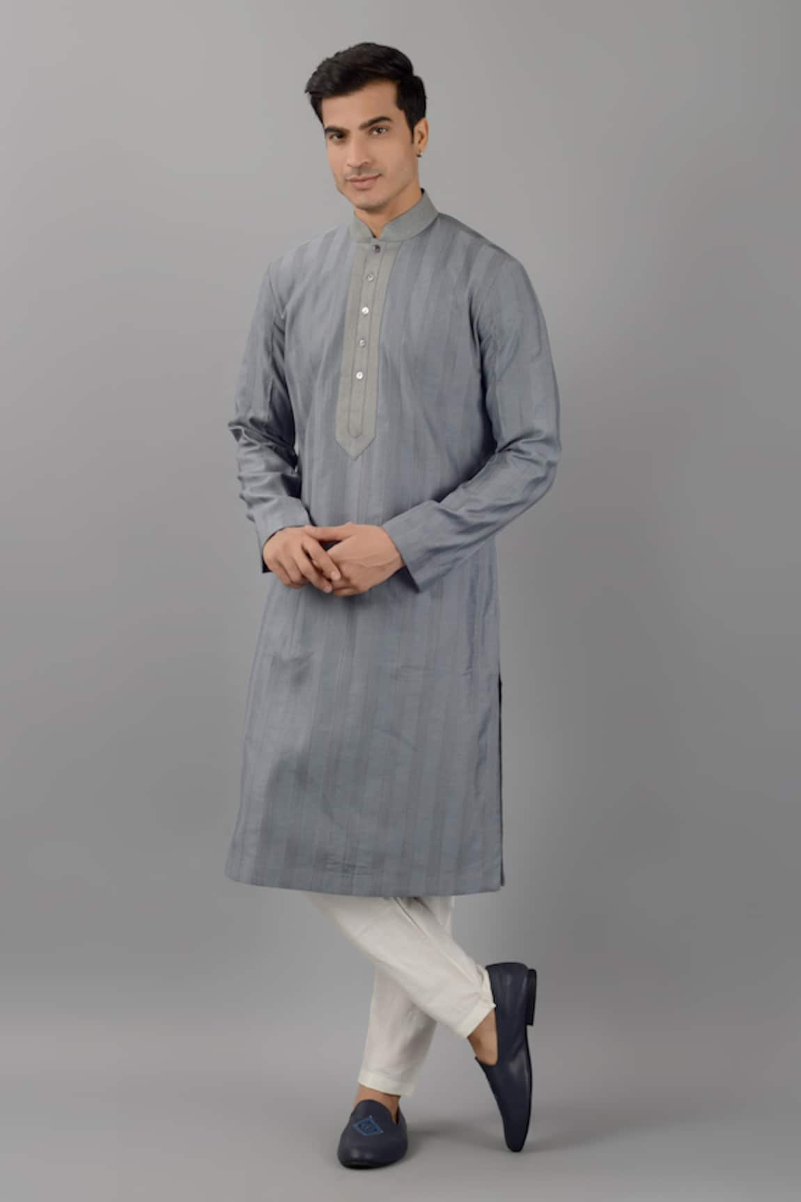 Siddhesh Chauhan Collar Embroidered Kurta & Pant Set