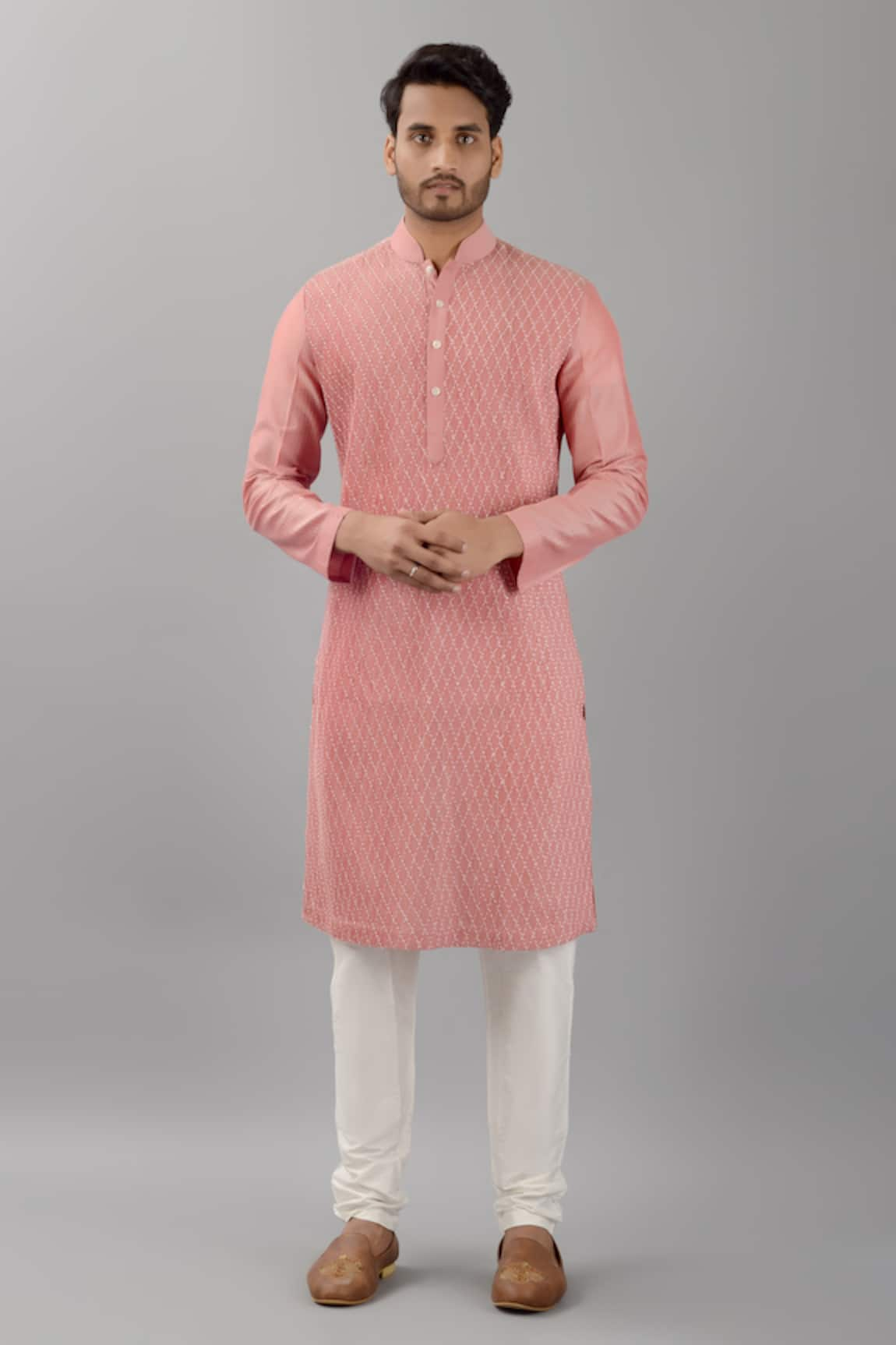 Siddhesh Chauhan Embroidered Silk Kurta & Pant Set