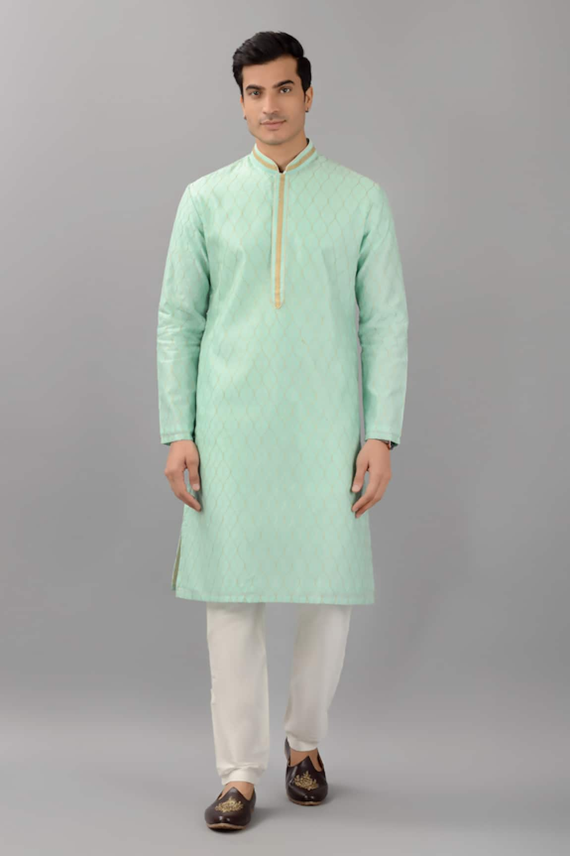 Siddhesh Chauhan Silk Thread Embroidered Kurta Set