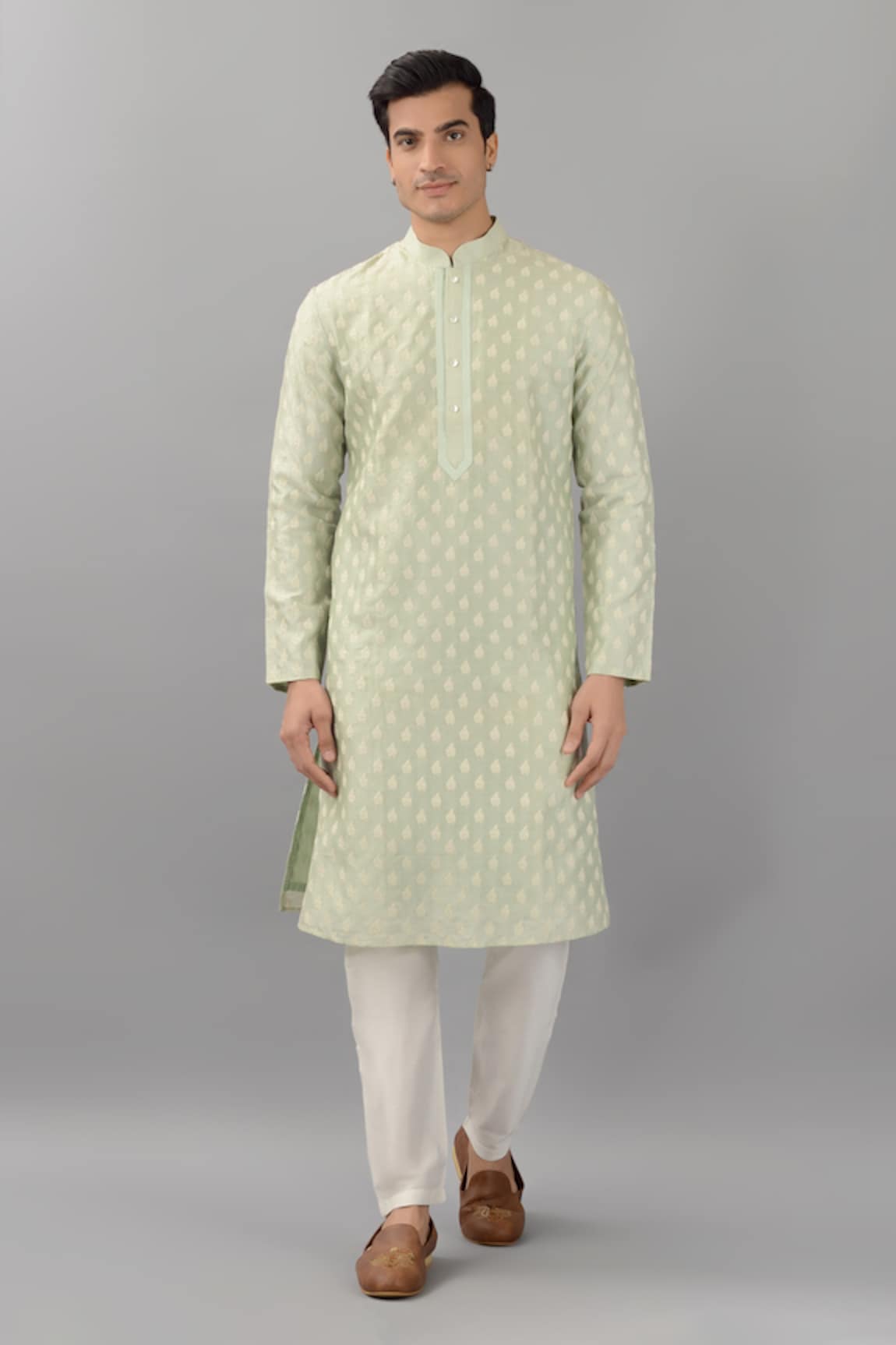 Siddhesh Chauhan Thread Embroidered Silk Kurta Set