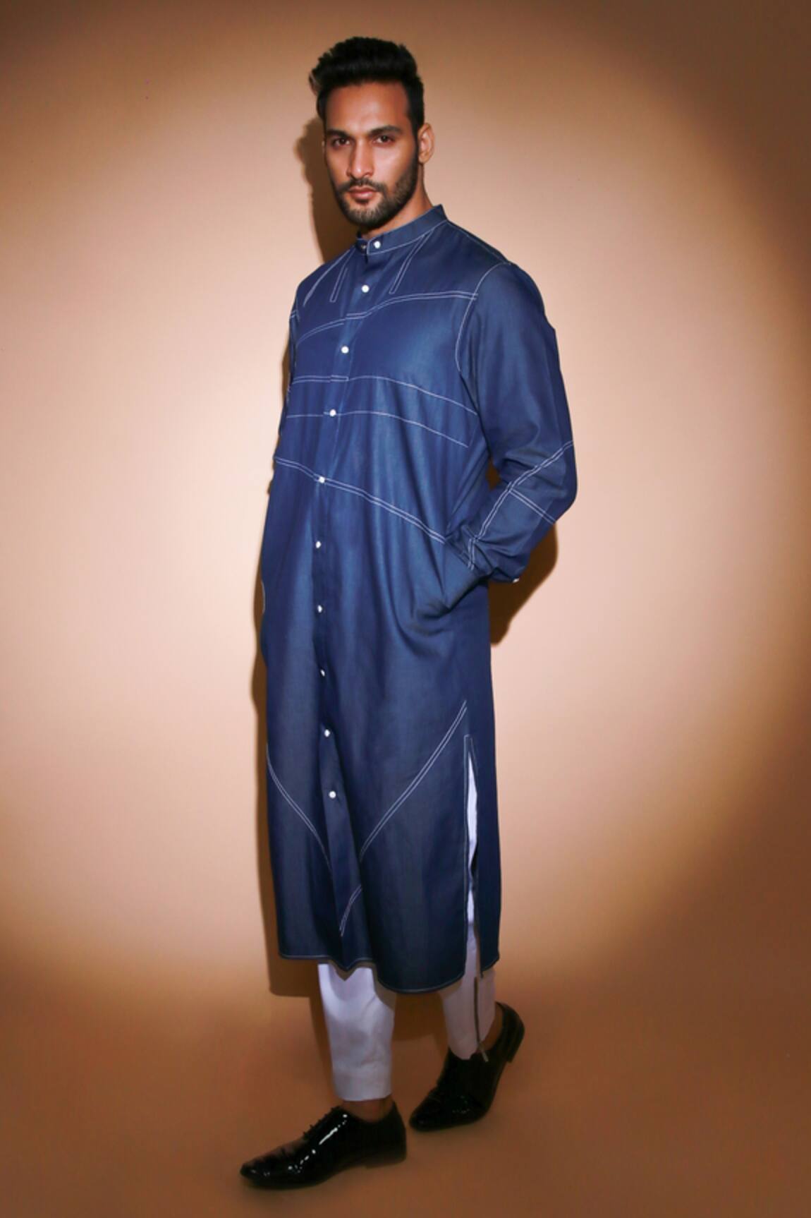 Echke Denim Kurta & Pant Set