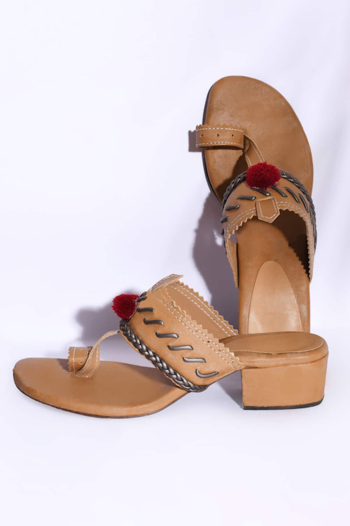 Naintara Bajaj Stitched Strap Kolhapuri Heels