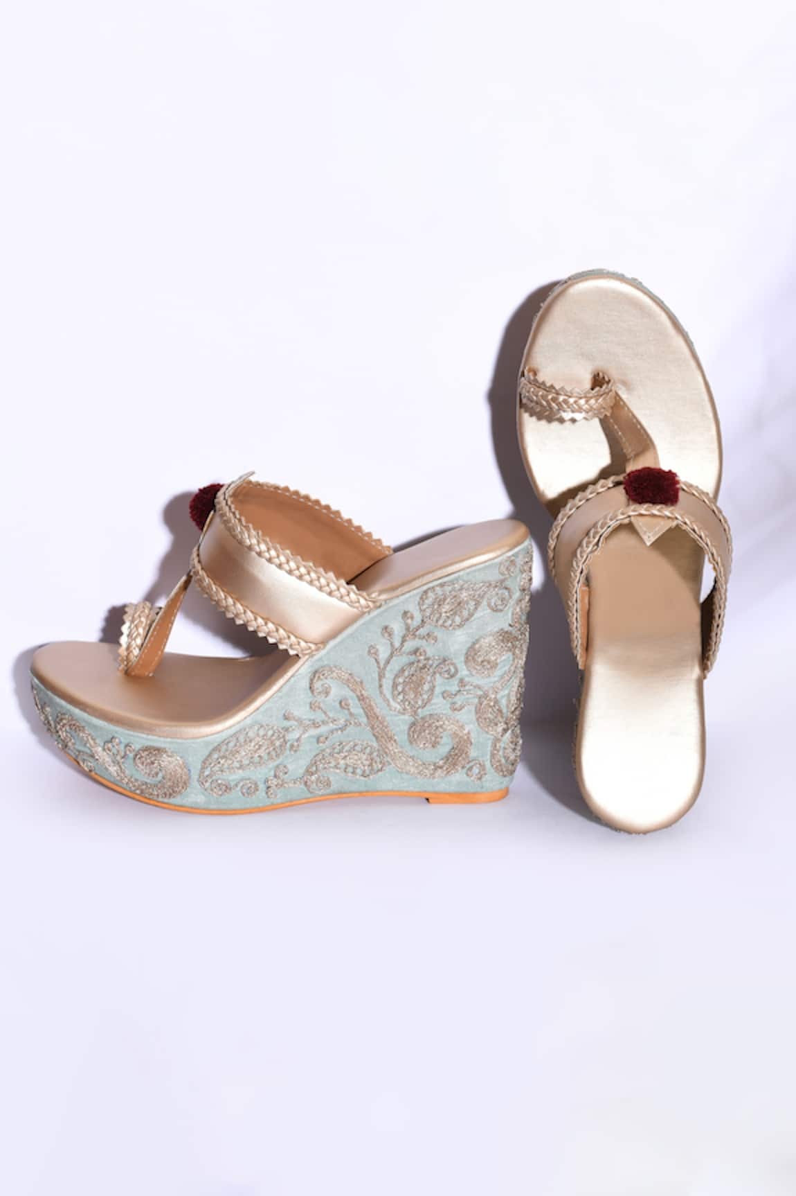 Naintara Bajaj Paisley Embroidered Pattern Wedges