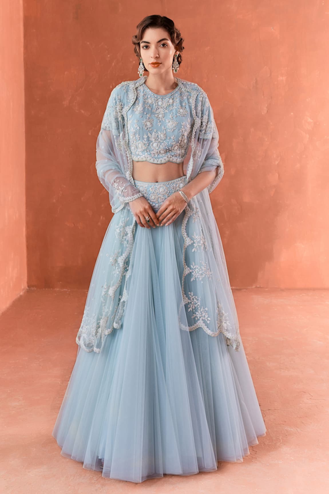 SUMMER BY PRIYANKA GUPTA Amaria Embroidered Blouse Bridal Lehenga Set