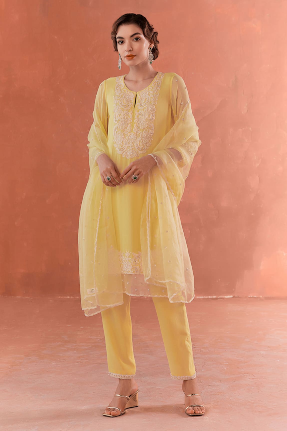 SUMMER BY PRIYANKA GUPTA Asteria Hand Embroidered Kurta Pant Set