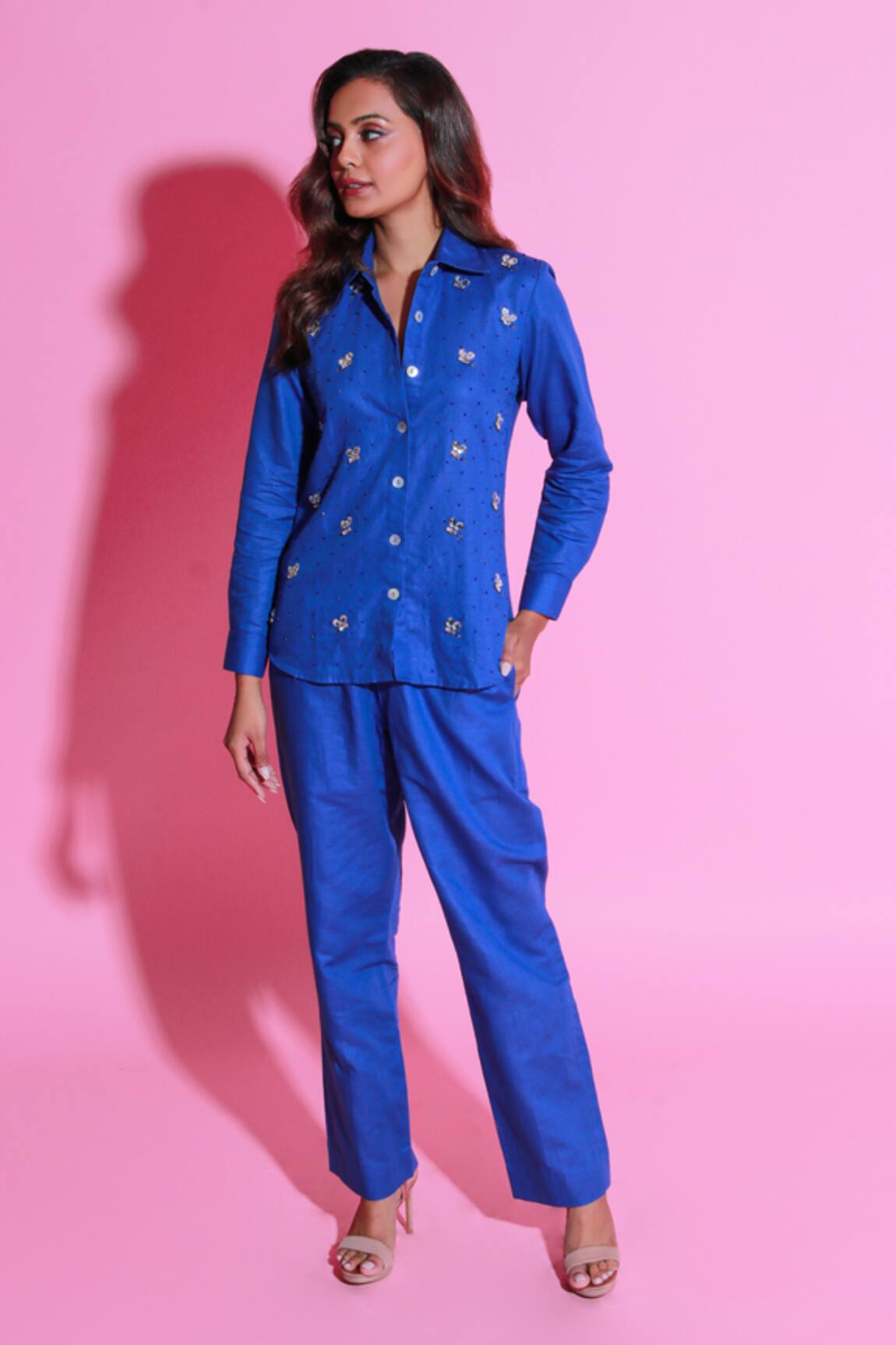 Echke Embroidered Shirt & Pant Set