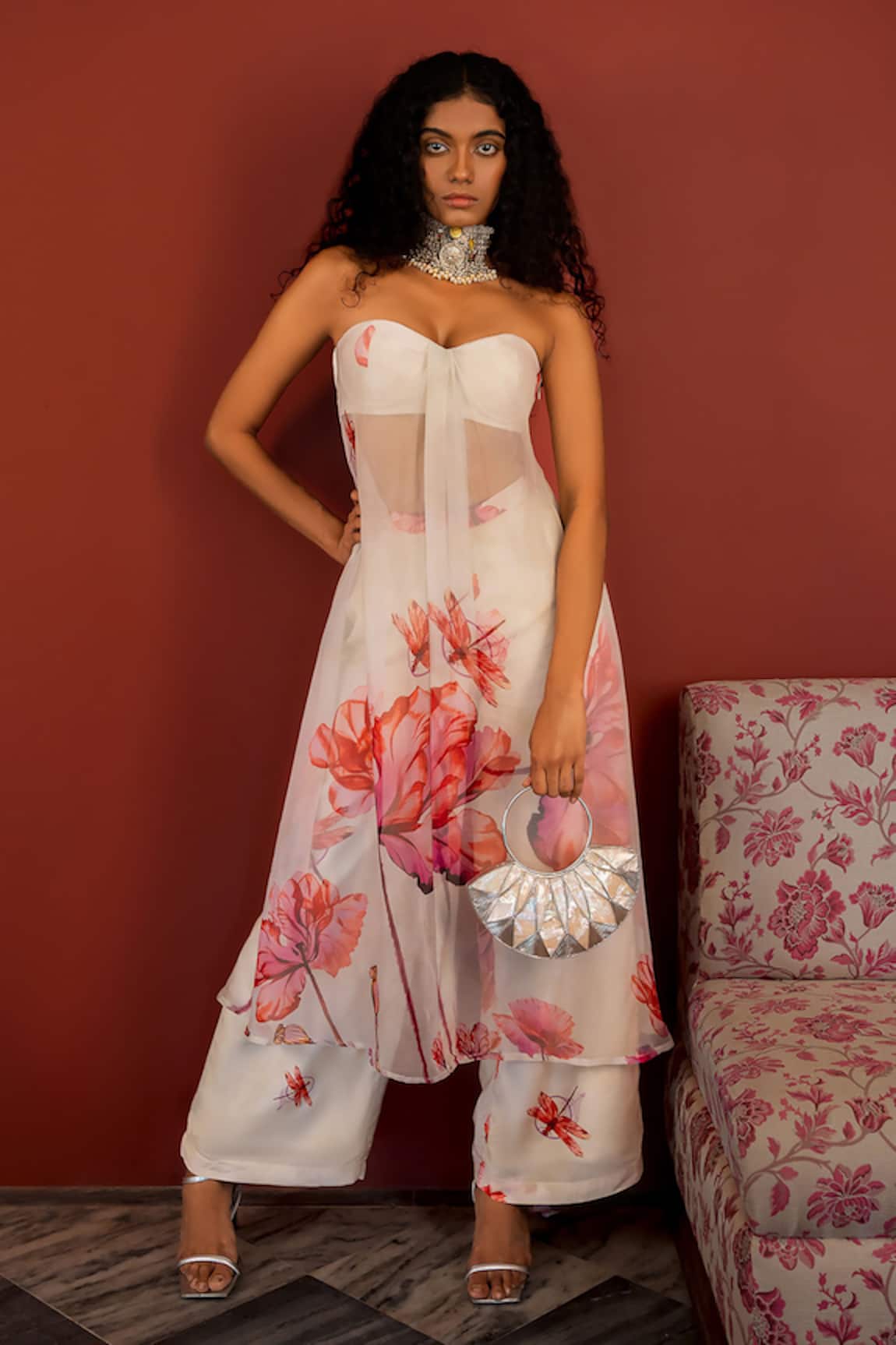 17:17 By Simmi Saboo Floral Tube Kurta & Pant Set