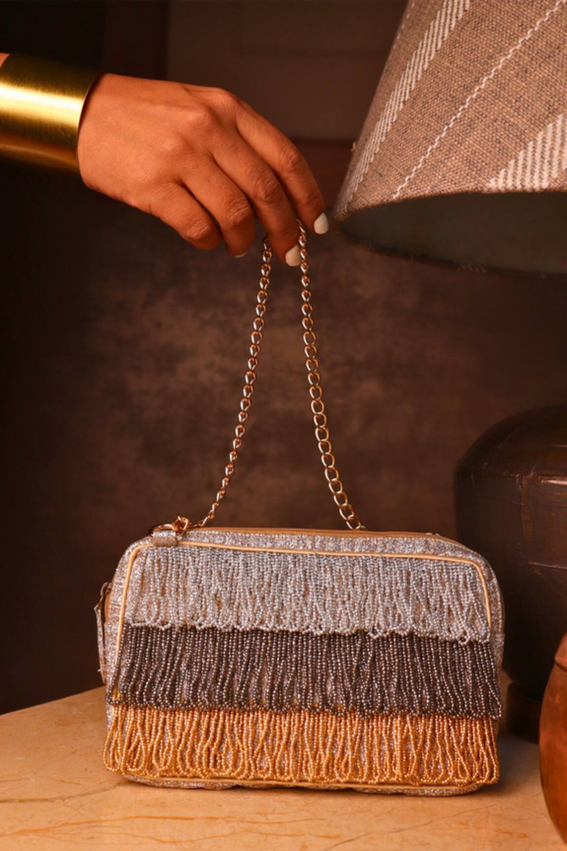 Sandalwali Tessa Beads Embellished Handbag