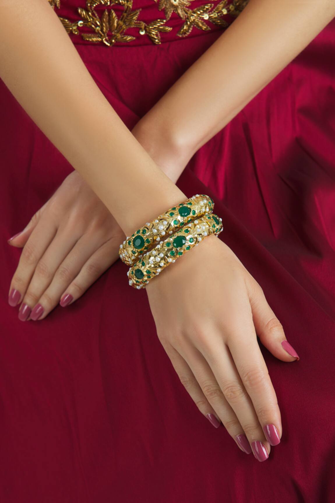 Moh-Maya By Disha Khatri Stone Kada Set 