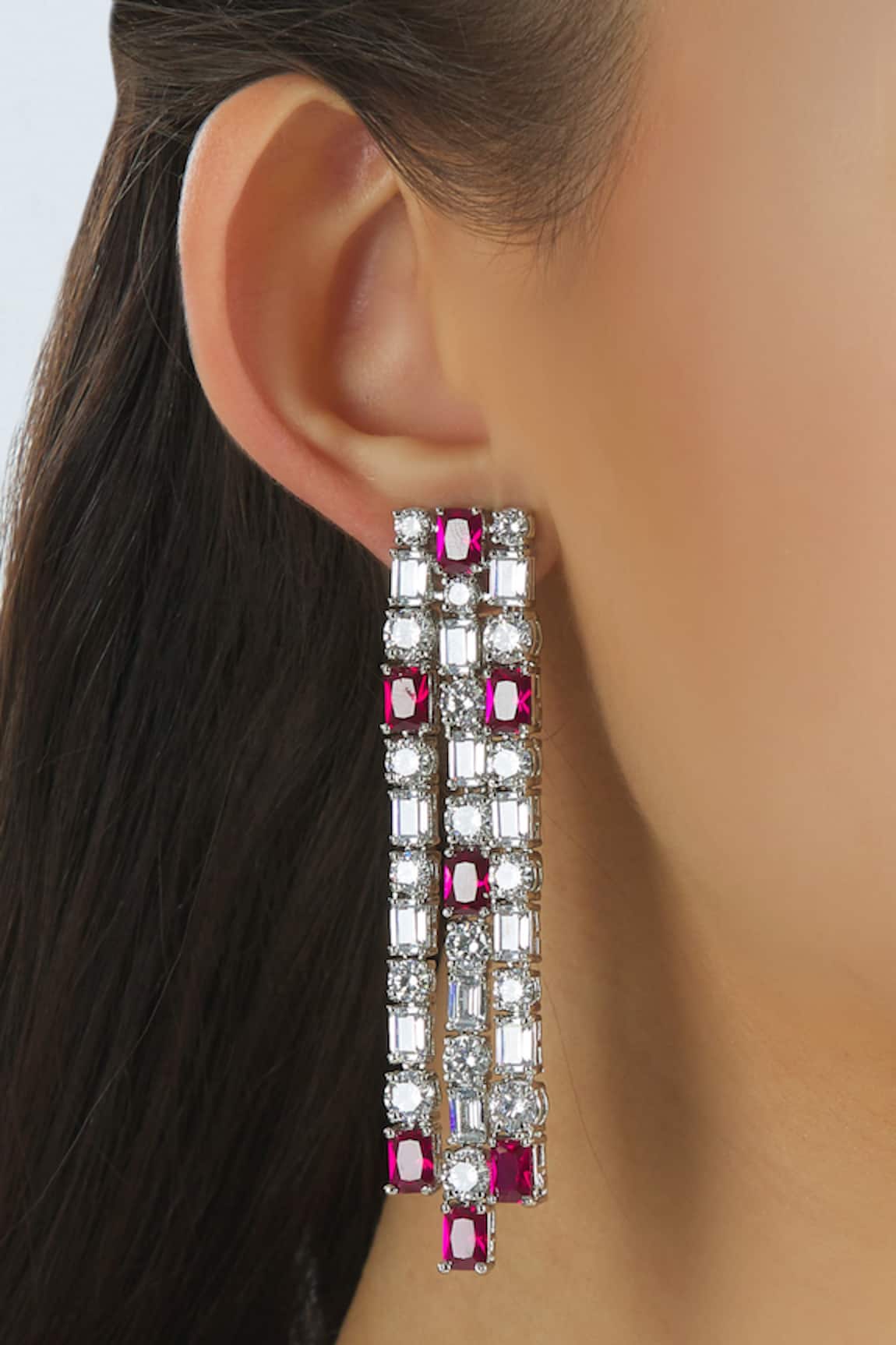 Moh-Maya by Disha Khatri Crystal Long Earrings 