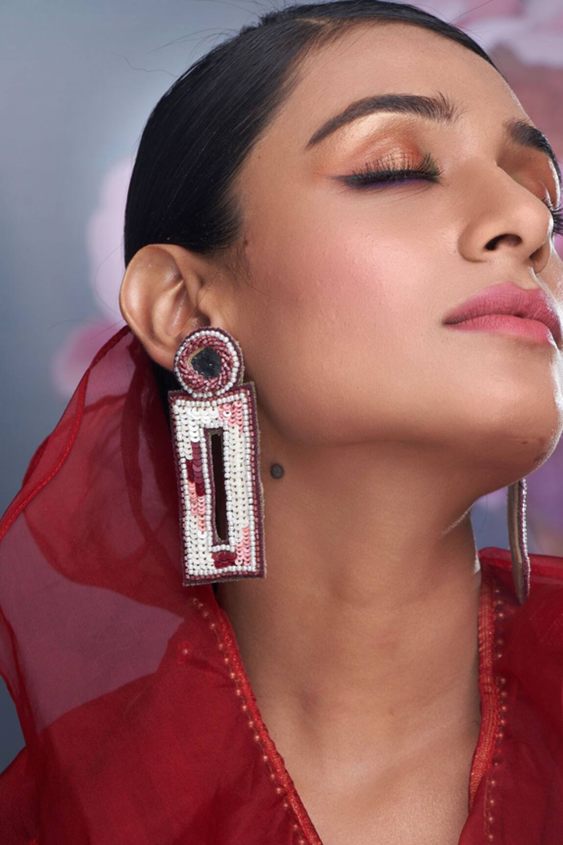 Torque By Merge Sequin & Mirror Embellished Earrings